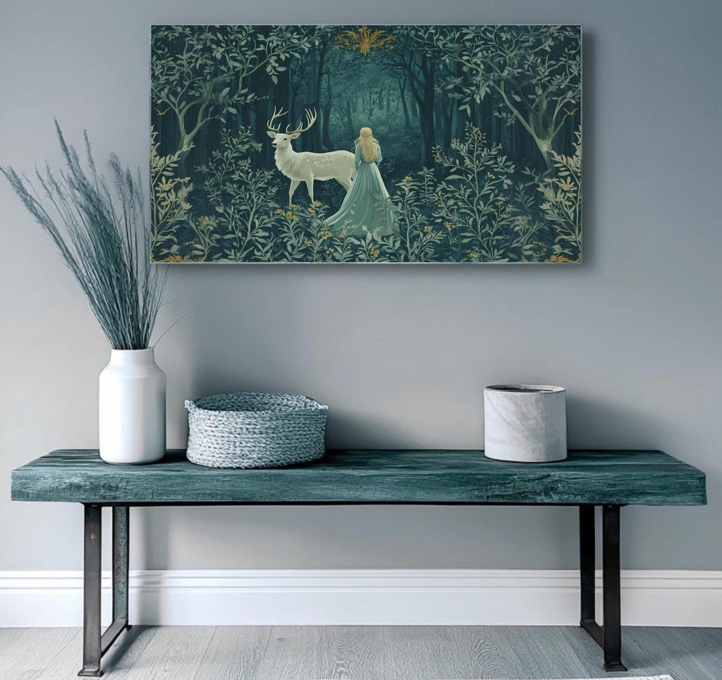 Aelin in Oakwold Forest Poster, Throne of Glass Wall Art, Fantasy Bookish Decor, Sarah J Maas Art Print VLRP50