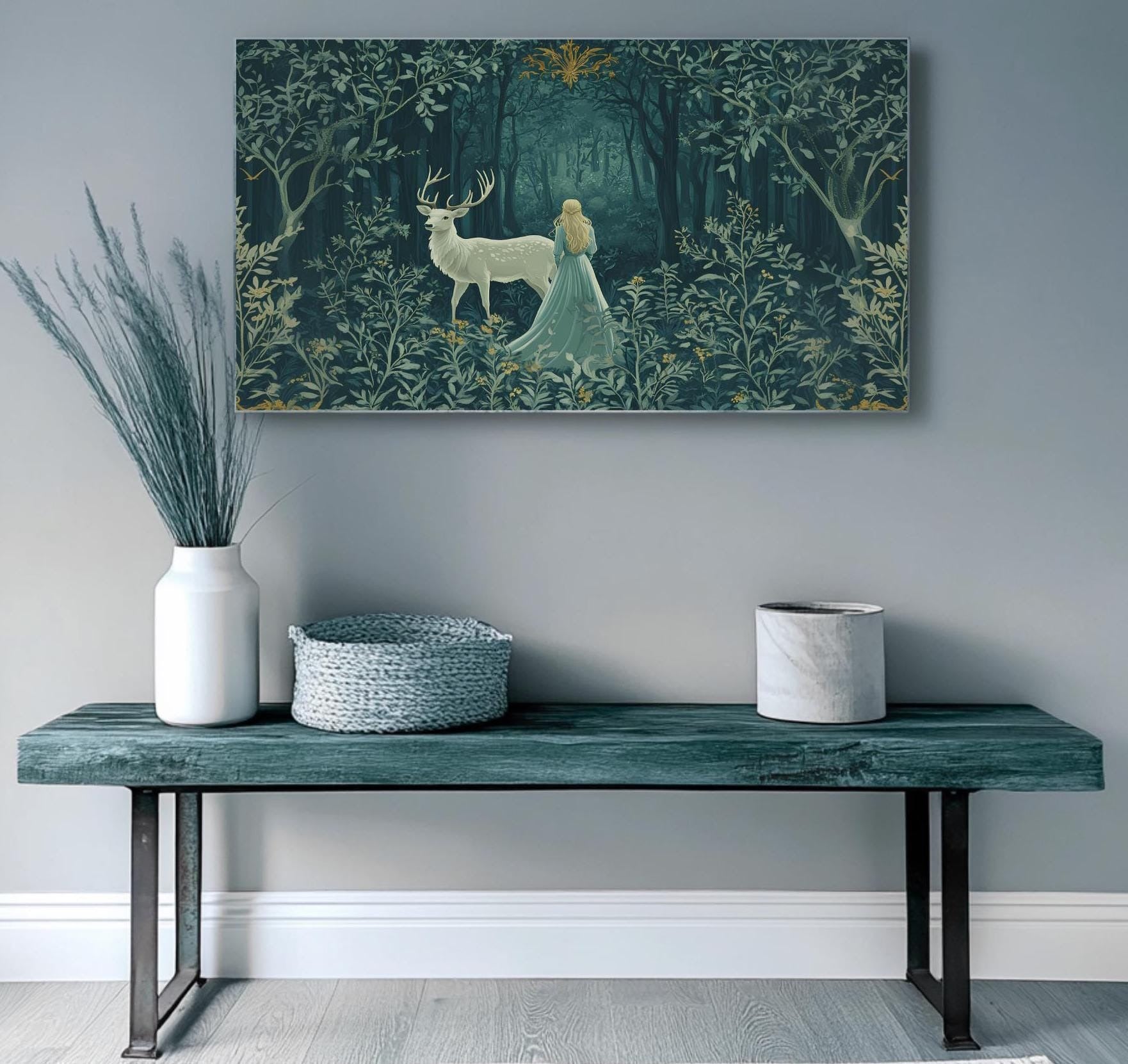 Aelin in Oakwold Forest Poster, Throne of Glass Wall Art, Fantasy Bookish Decor, Sarah J Maas Art Print VLRP50