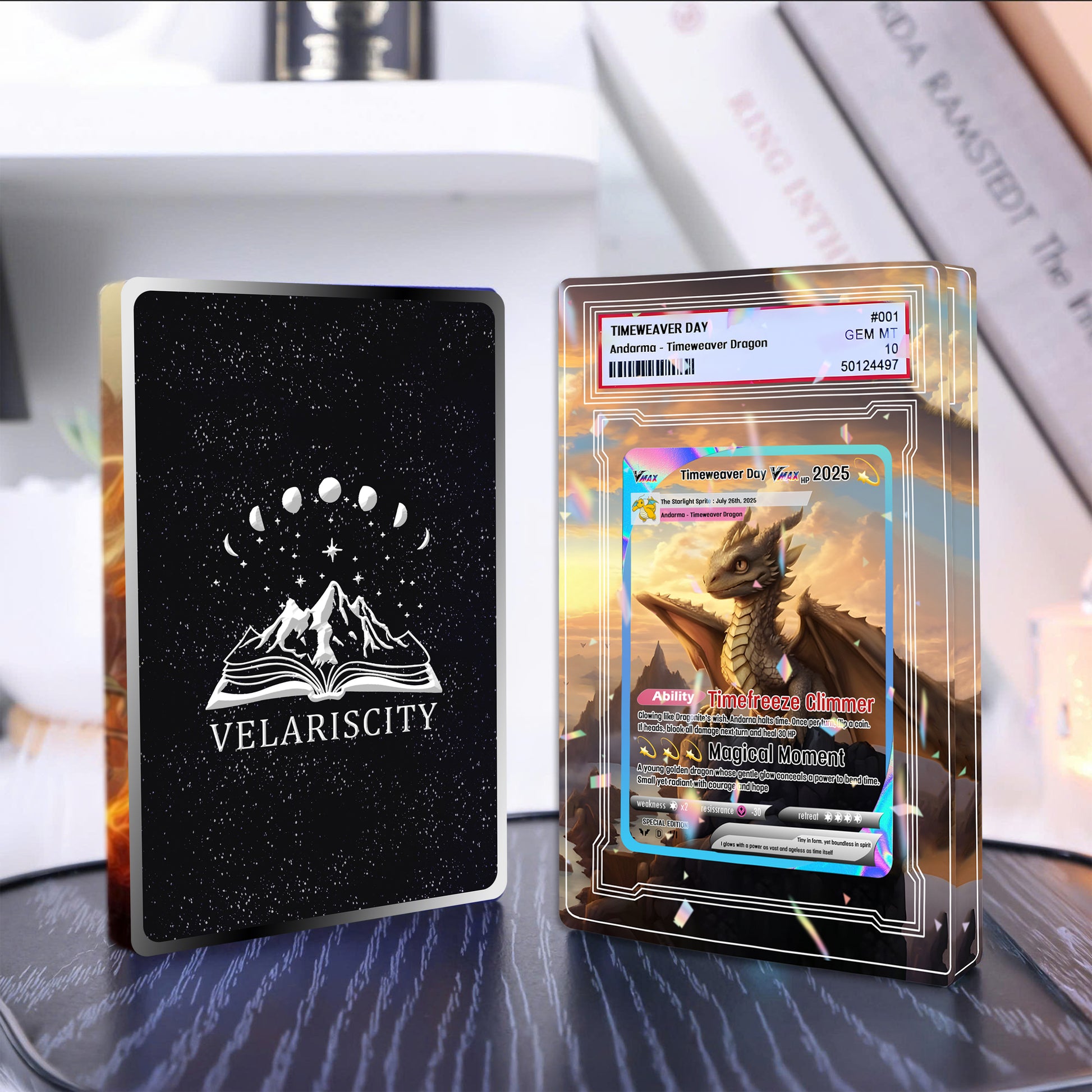 Andarna Timeweaver Dragon Acrylic Block, Fourth Wing Acrylic Block, Fourth Wing Fanart Decor, Bookish Gift, Fantasy Collectible for Dragon Lovers & Readers ABVLR06