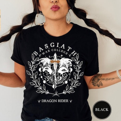 Basgiath War College  Comfort Colors Shirt, Dragon Rider Shirt, Fantasy Bookish Shirt. CFVLR04