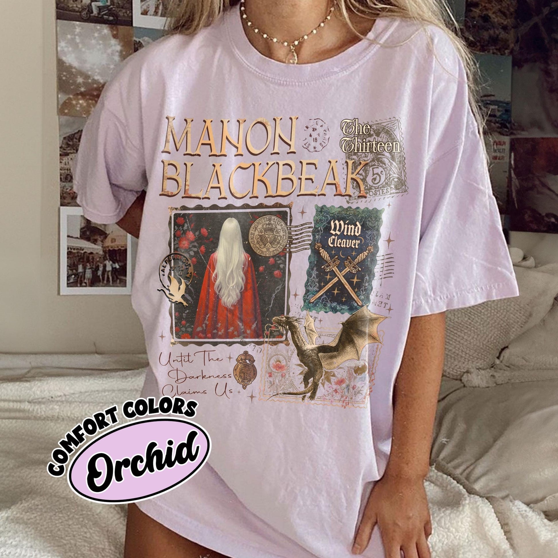 Manon Blackbeak Throne of Glass Comfort Colors Shirt, The Thirteen Shirts, From Now Until The Darkness Claims Us, SJM ACOTAR Crescent City CFVLR76