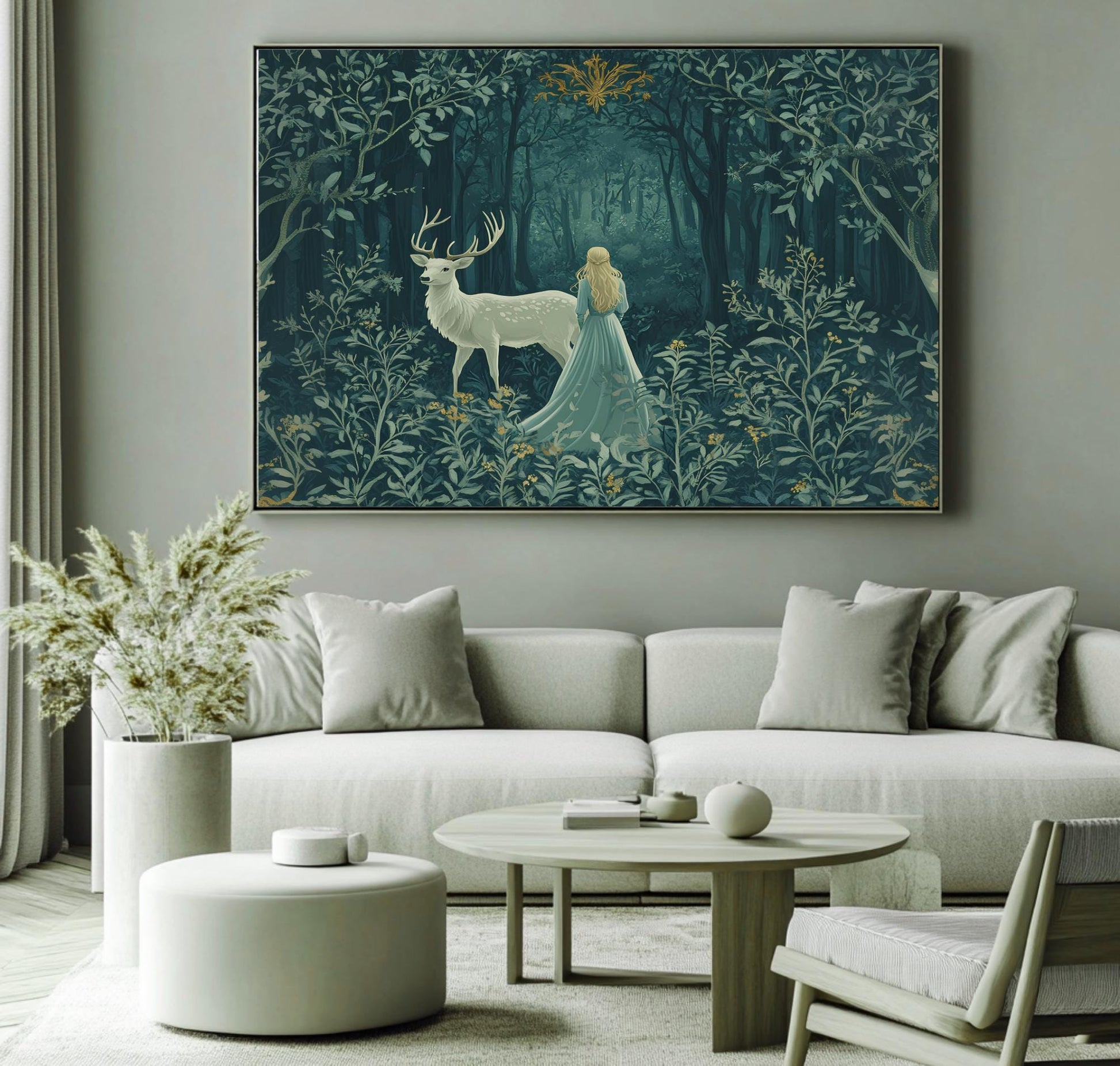 Aelin in Oakwold Forest Poster, Throne of Glass Wall Art, Fantasy Bookish Decor, Sarah J Maas Art Print VLRP50