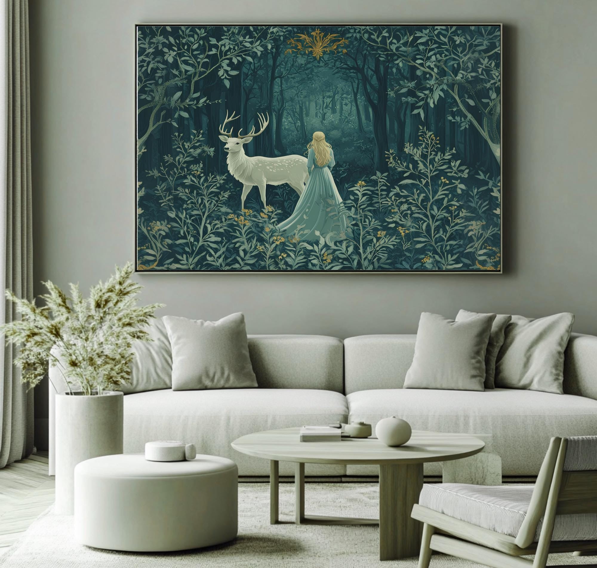Aelin in Oakwold Forest Poster, Throne of Glass Wall Art, Fantasy Bookish Decor, Sarah J Maas Art Print VLRP50