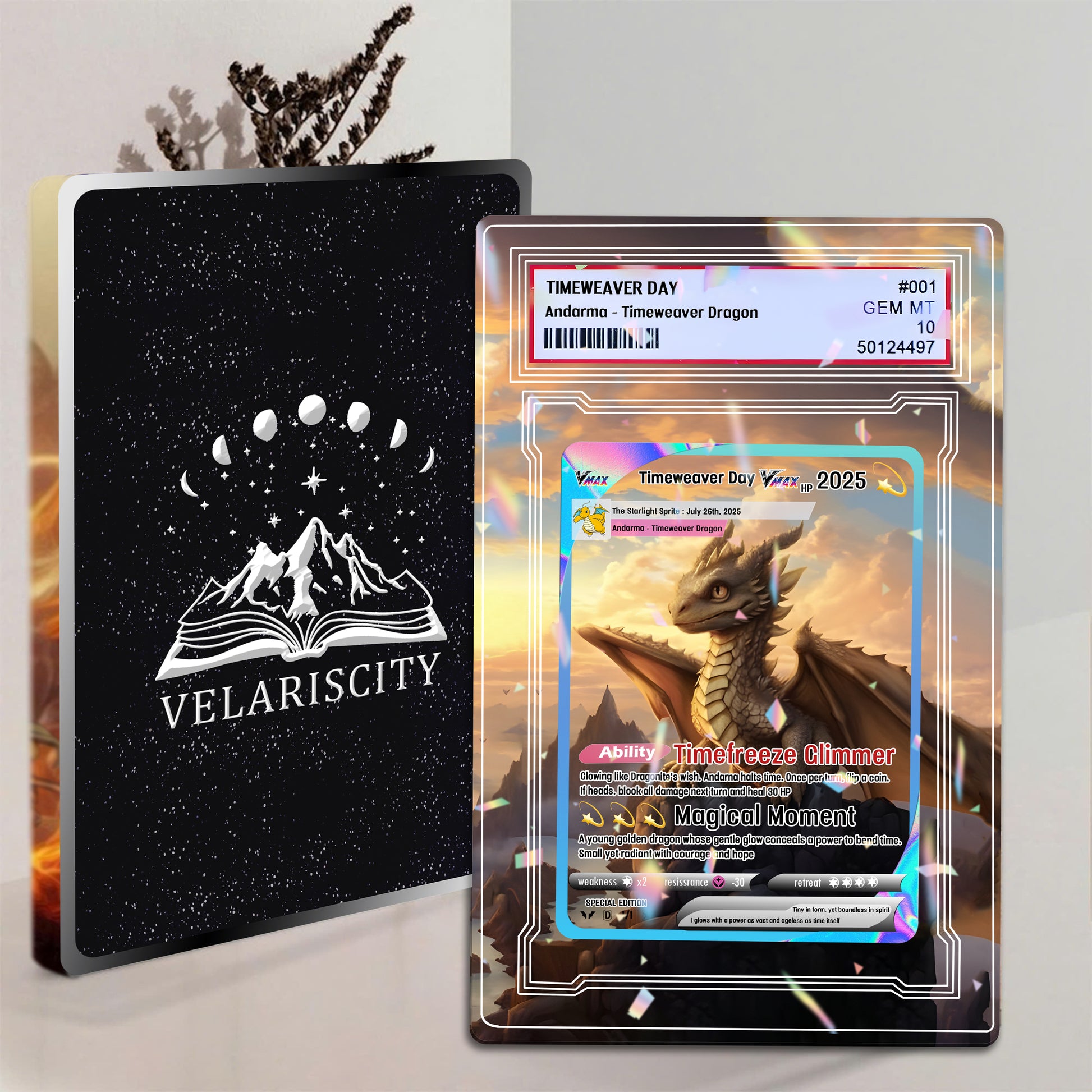 Andarna Timeweaver Dragon Acrylic Block, Fourth Wing Acrylic Block, Fourth Wing Fanart Decor, Bookish Gift, Fantasy Collectible for Dragon Lovers & Readers ABVLR06
