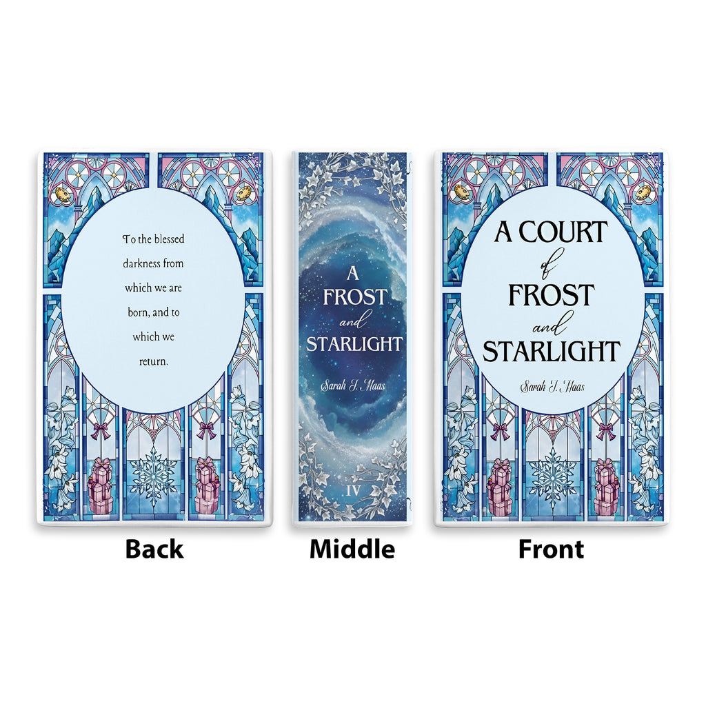 A Court of Frost and Starlight Ceramic Book Vase, Fantasy Book Decor, ACOTAR Book Lover Gift, Stained Glass Style Home Accent CVVLR35