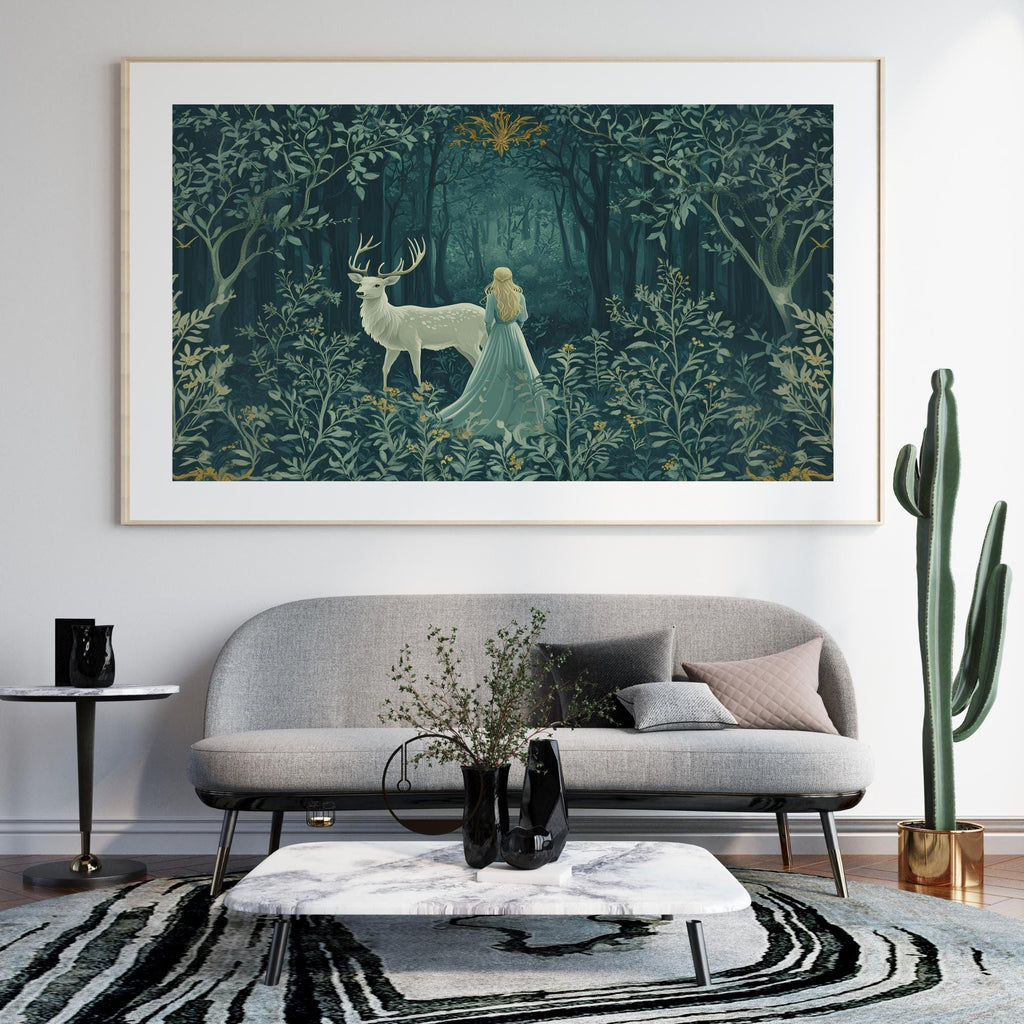 Aelin in Oakwold Forest Poster, Throne of Glass Wall Art, Fantasy Bookish Decor, Sarah J Maas Art Print VLRP50