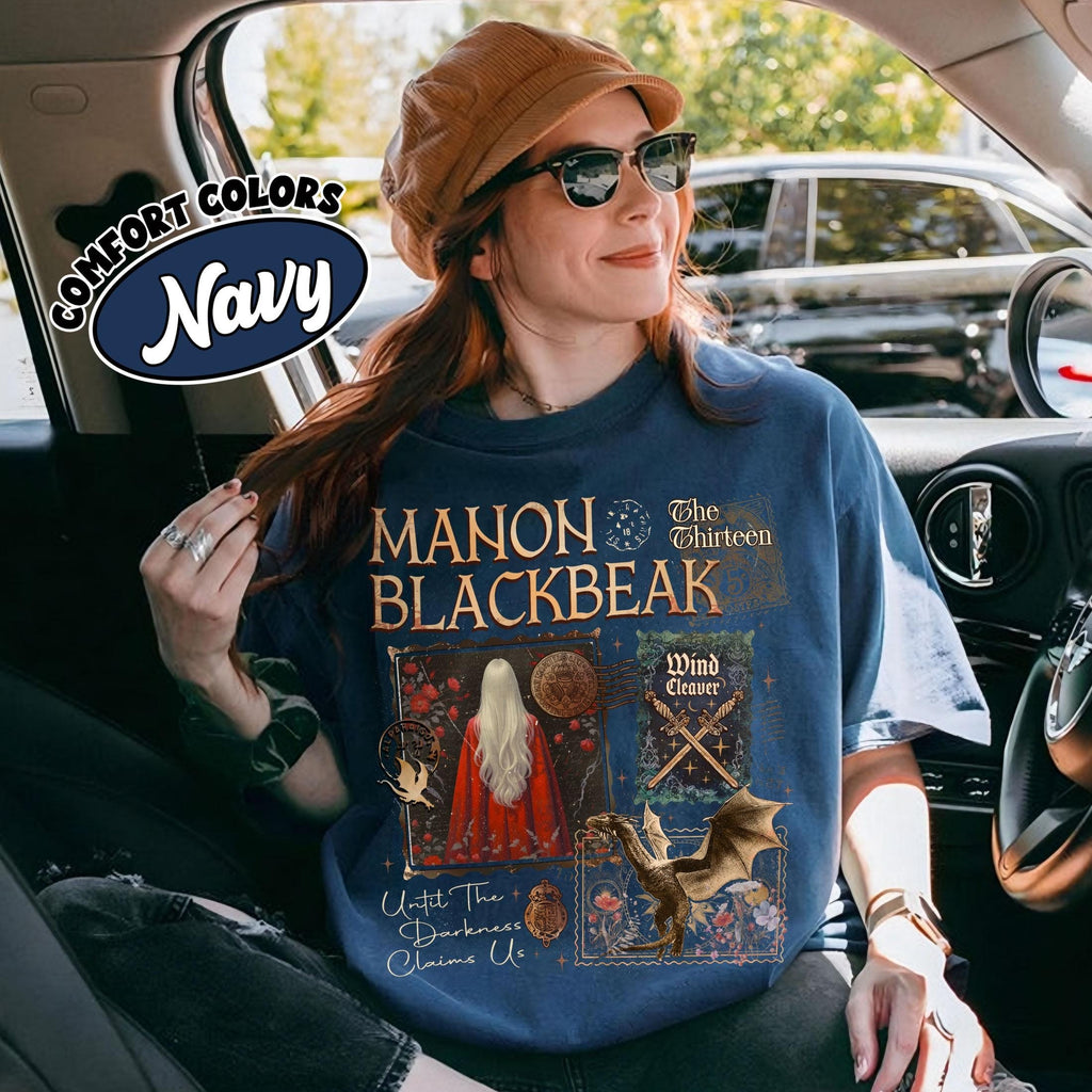 Manon Blackbeak Throne of Glass Comfort Colors Shirt, The Thirteen Shirts, From Now Until The Darkness Claims Us, SJM ACOTAR Crescent City CFVLR76