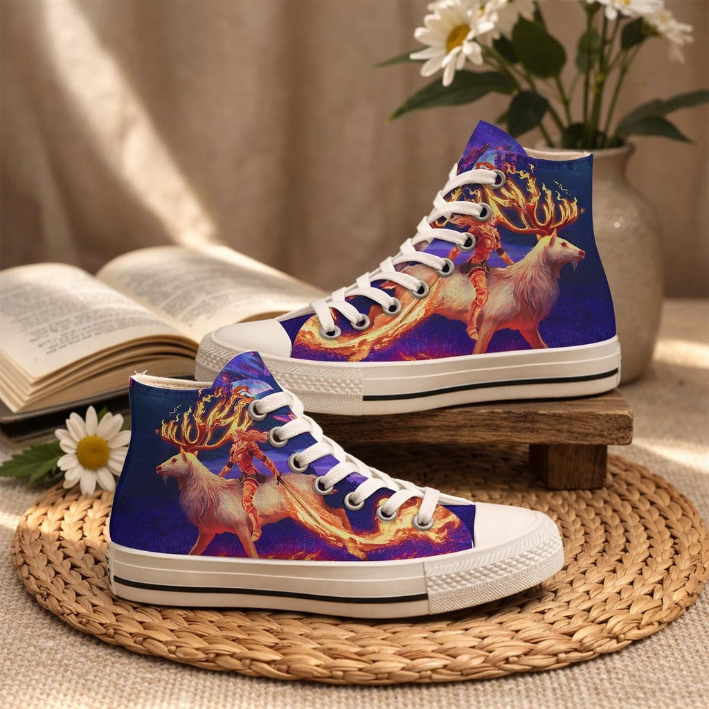 Throne of Glass High Top Canvas Shoes, Romantasy Era Sneakers, Bookish Fantasy Shoes, Reader Sneakers, Gift for Book Lovers. HSVLR06
