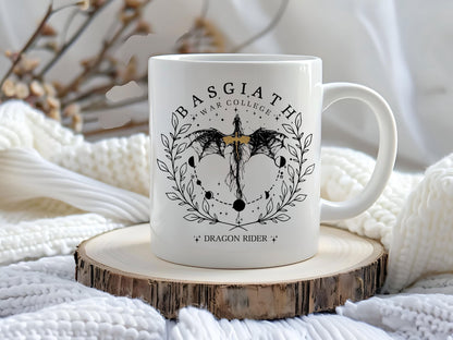 Basgiath War Collage Mug, Fourth Wing İnspired Mug, Dragon Rider Gift, Fantasy Book Lover Gift, Bookish Coffee Mug, Dragon Academy Mug MGVLR06