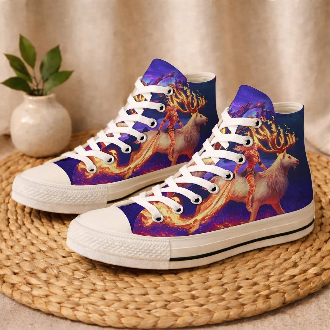 Throne of Glass High Top Canvas Shoes, Romantasy Era Sneakers, Bookish Fantasy Shoes, Reader Sneakers, Gift for Book Lovers. HSVLR06