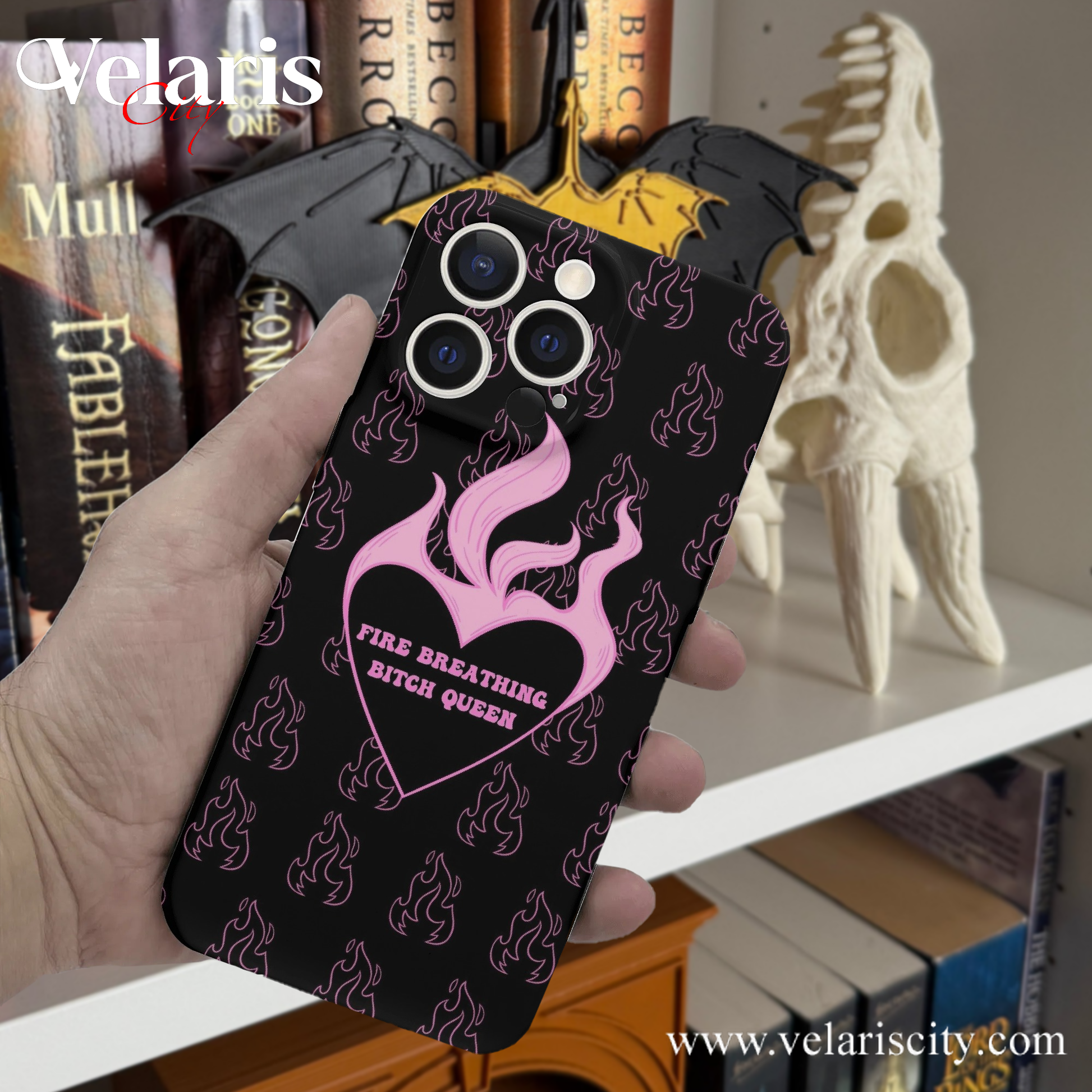 Phone Case Throne Of Glass Fire Breathing Inspried Design, TOG Inspired Protective Cover, Fantasy Novel iPhone Cover, Book Lover Gift PCVLR57