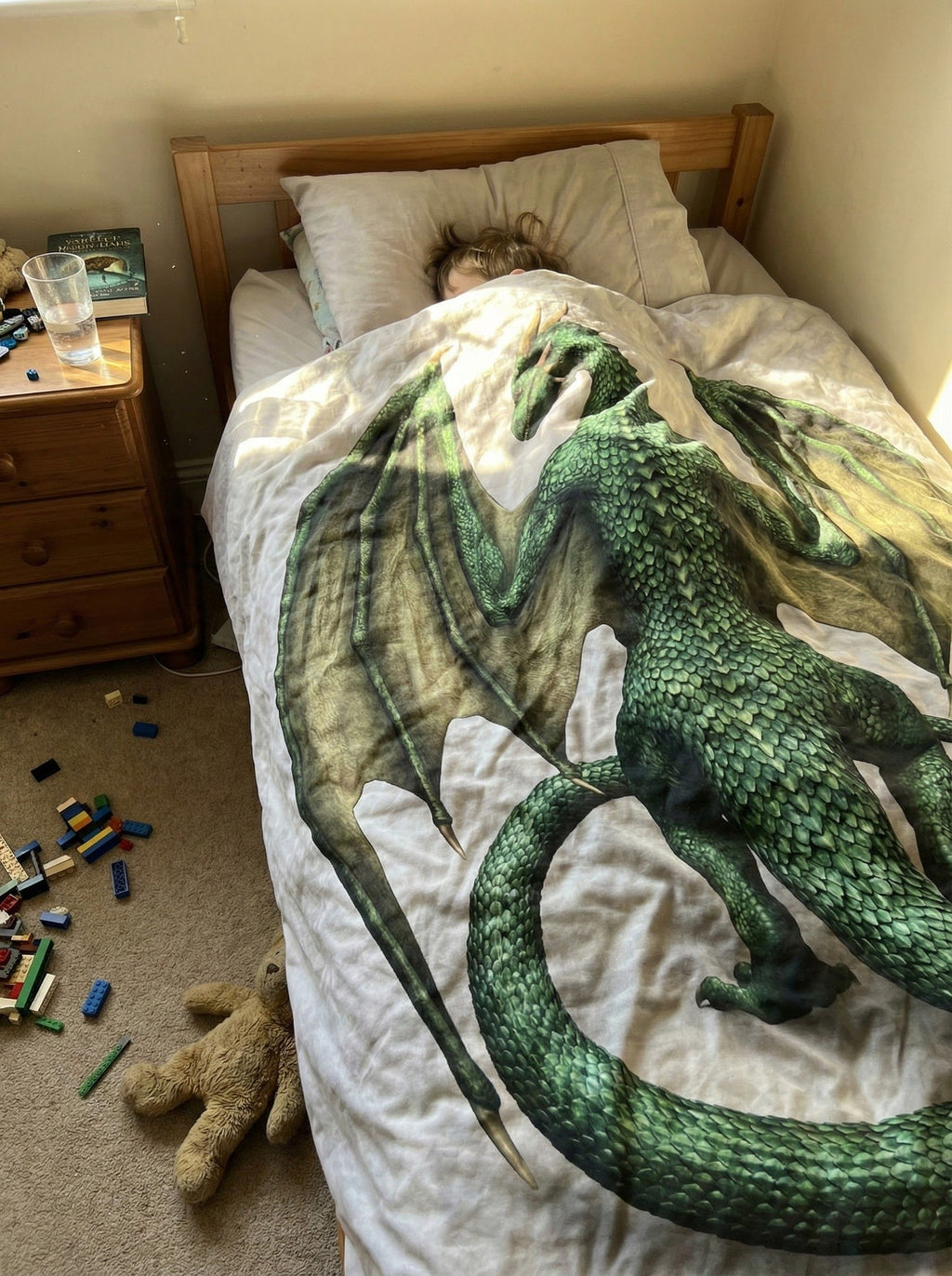 Fantasy Dragon Bedding Set, Majestic Dragon Comforter for Dreamers