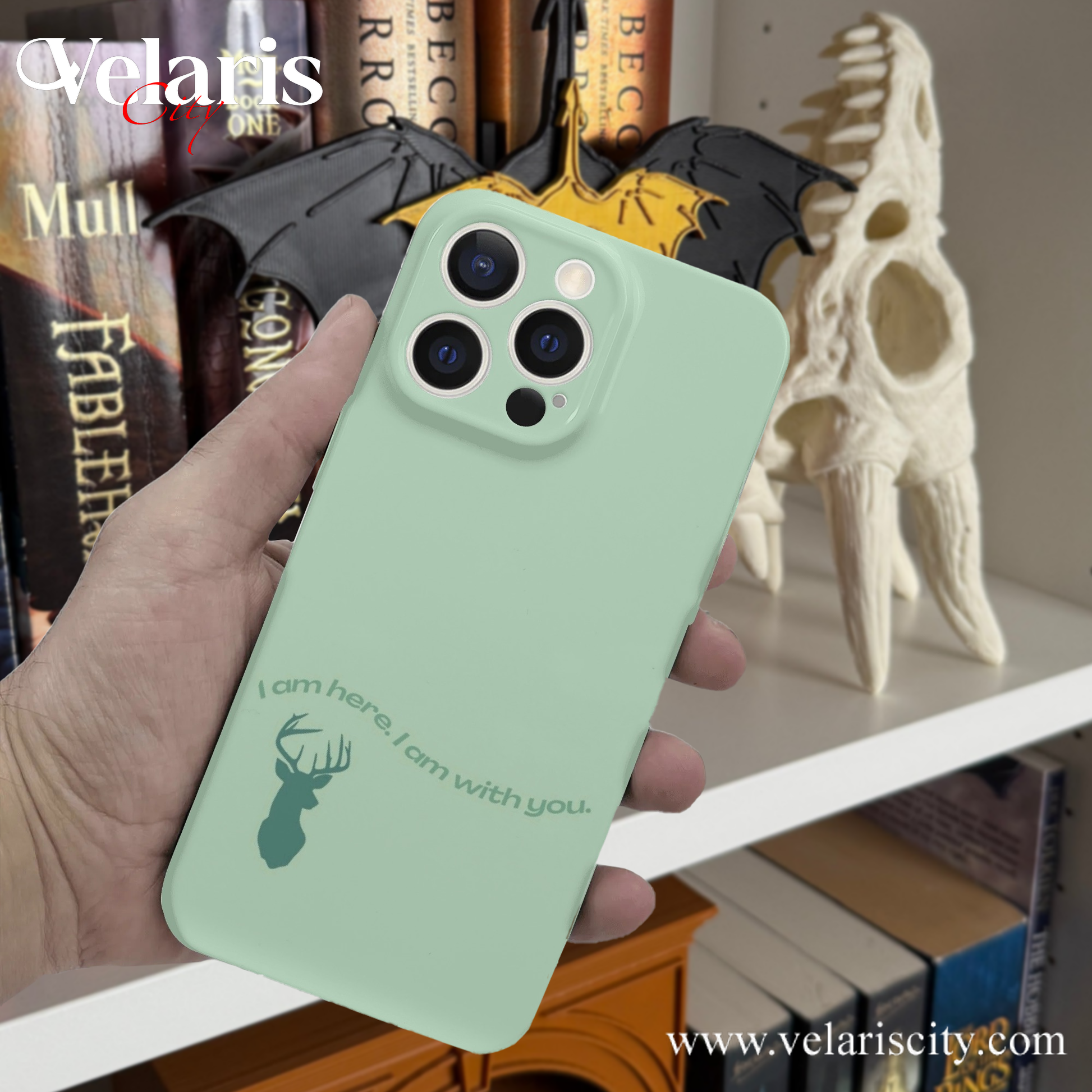 Phone Case Throne Of Glass "I am here, i am with you" Inspried Design, TOG Inspired Protective Cover, Fantasy Novel iPhone Cover, Book Lover Gift PCVLR58