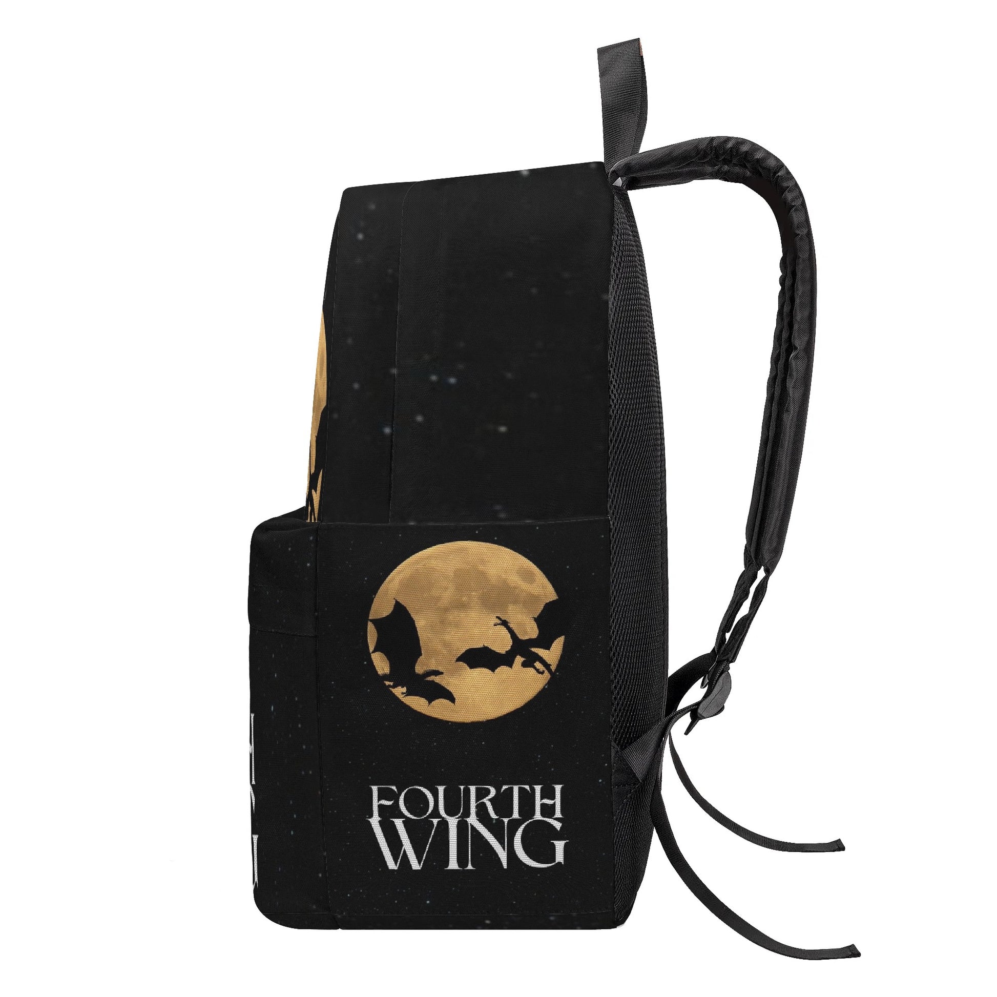 Fourth Wing Dragon Silhouette Backpack, Fantasy Night Sky Design, Book Lover Gift BPVLR58