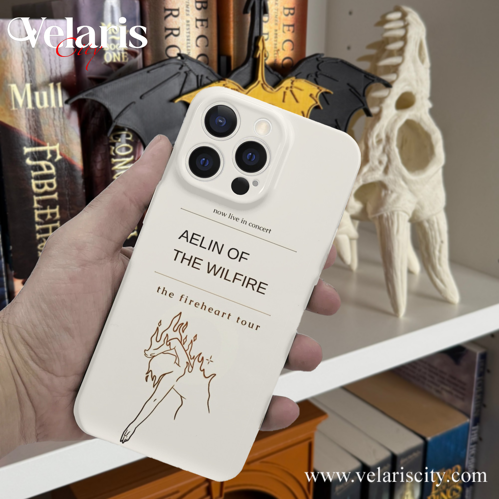 "Aelin of the wilfire" Inspried Design Phone Case, Throne Of Glass Inspired Phone Case, Fantasy Novel iPhone Cover, Book Lover Gift PCVLR62