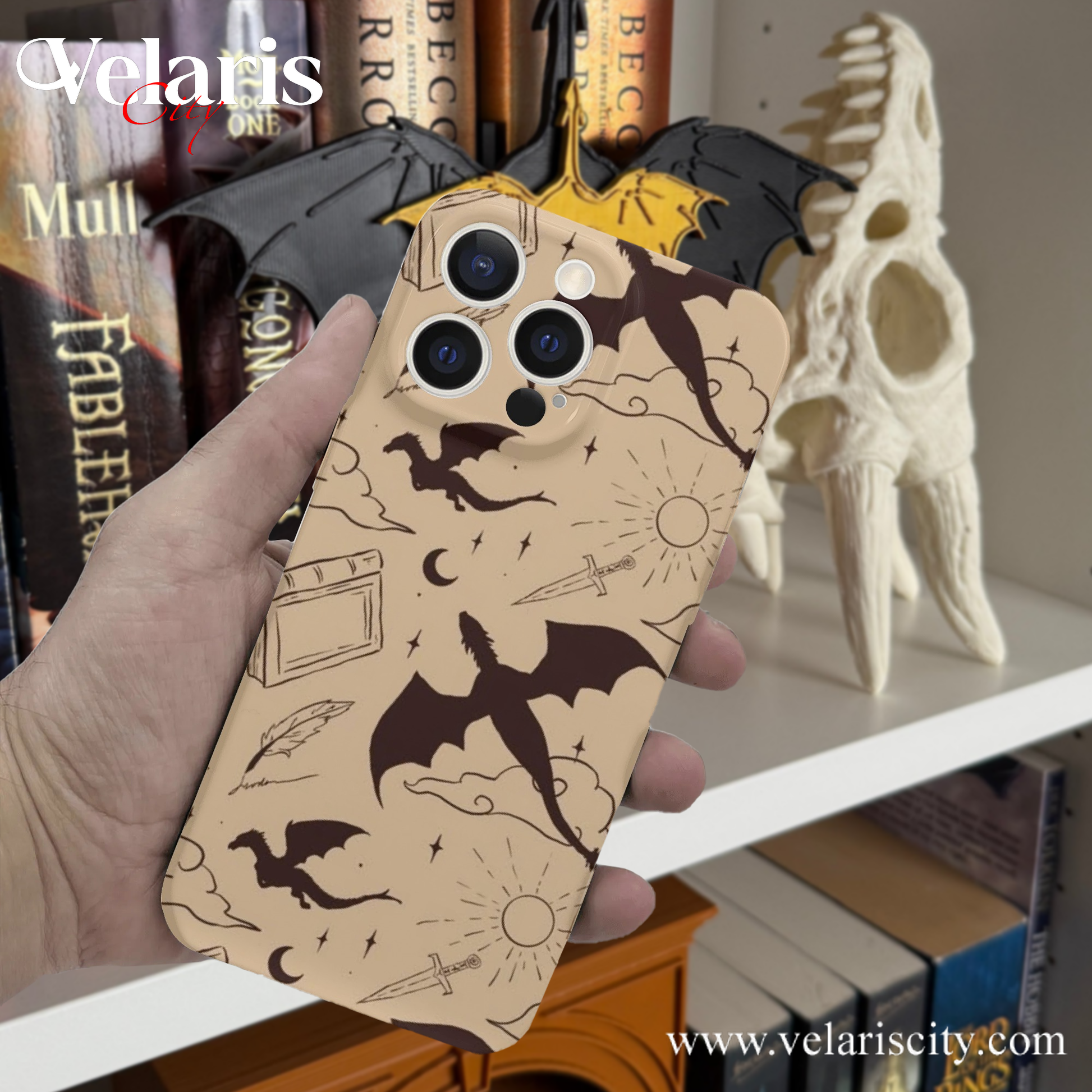 Fourth Wing Inspired Dragon Phone Case, Fourth Wing Inspired Phone Case, Fantasy Novel iPhone Cover, Book Lover Gift PCVLR65