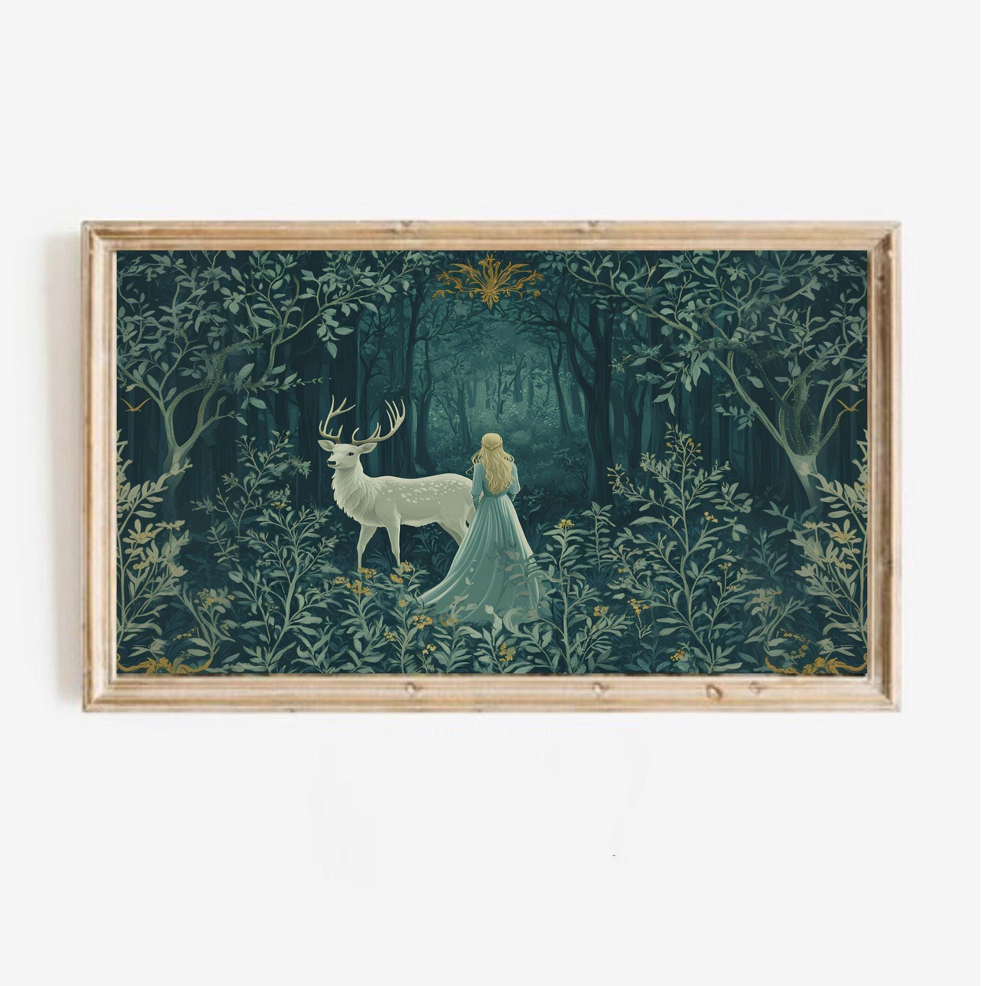 Aelin in Oakwold Forest Poster, Throne of Glass Wall Art, Fantasy Bookish Decor, Sarah J Maas Art Print VLRP50