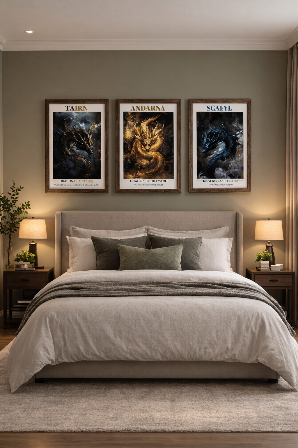 Fourth Wing Dragon Art Set of 3, Andarna Tairn Sgaeyl Posters, Romantasy Bookish Wall Art, Fantasy Reader Gift VLRP70