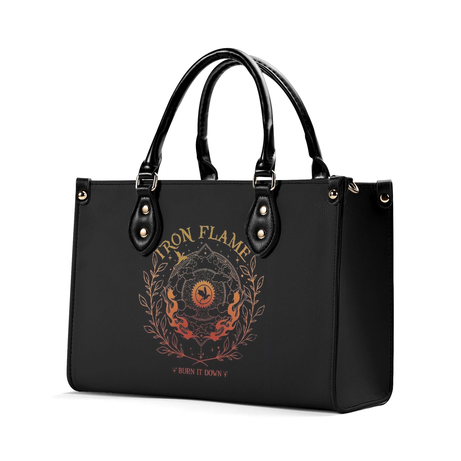 Iron Flame Leather Bag,  Iron Flame inspired Bag, Personalized Leather Bag, Fantasy Leather Handbag, Perfect Gift for Women. HBVLR07