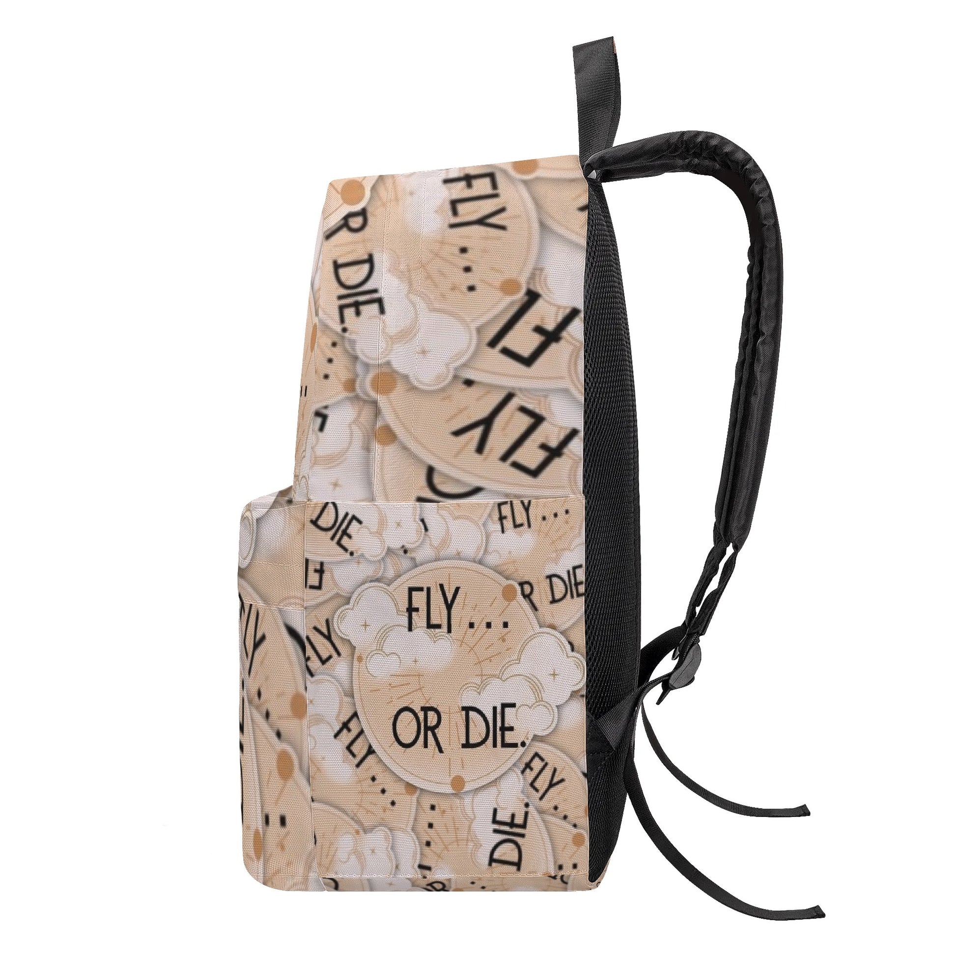 Fly or Die Backpack, Fourth Wing Inspired Book Bag, Rebecca Yarros Quote, Fantasy Reader Gift BPVLR06