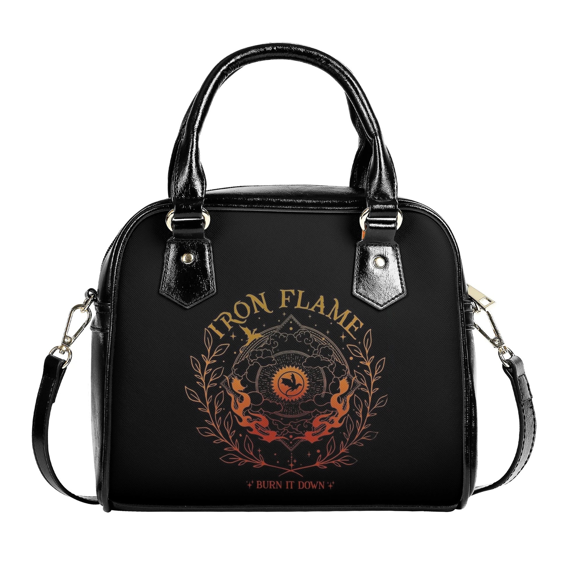 Iron Flame Leather Bag,  Iron Flame inspired Bag, Personalized Leather Bag, Fantasy Leather Handbag, Perfect Gift for Women. HBVLR07