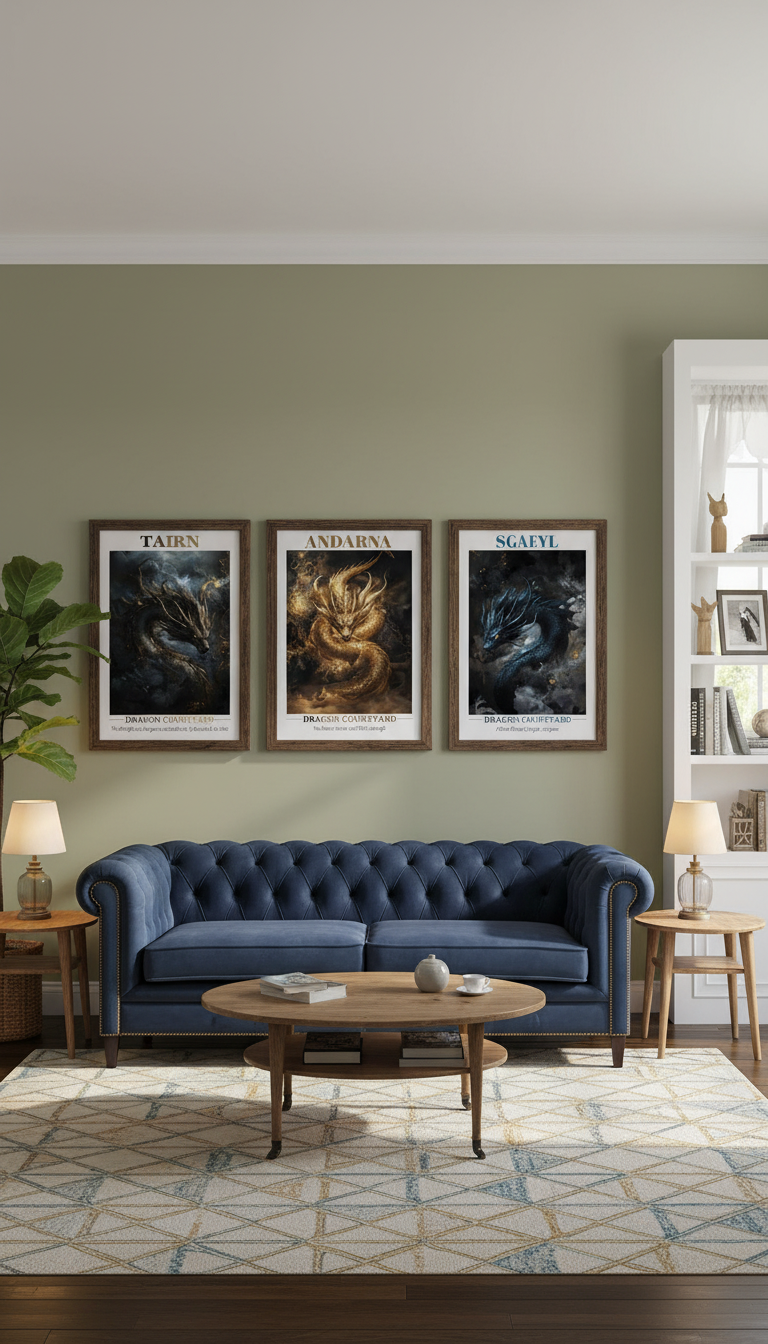 Fourth Wing Dragon Art Set of 3, Andarna Tairn Sgaeyl Posters, Romantasy Bookish Wall Art, Fantasy Reader Gift VLRP70