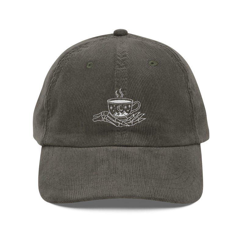 Suriel Tea Co Corduroy Dad Hat, ACOTAR Inspired Embroidered Cap, Bookish Fantasy Gift for Readers VLRH19