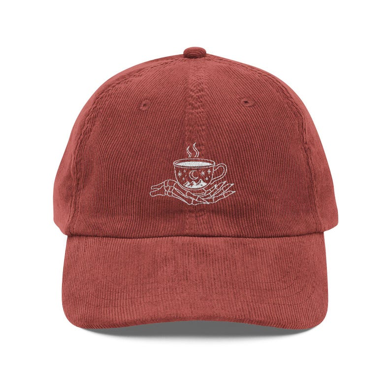 Suriel Tea Co Corduroy Dad Hat, ACOTAR Inspired Embroidered Cap, Bookish Fantasy Gift for Readers VLRH19