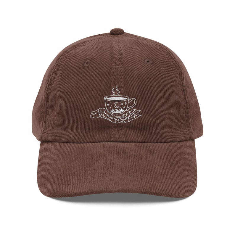 Suriel Tea Co Corduroy Dad Hat, ACOTAR Inspired Embroidered Cap, Bookish Fantasy Gift for Readers VLRH19