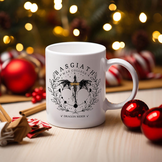 Basgiath War Collage Mug, Fourth Wing İnspired Mug, Dragon Rider Gift, Fantasy Book Lover Gift, Bookish Coffee Mug, Dragon Academy Mug MGVLR06