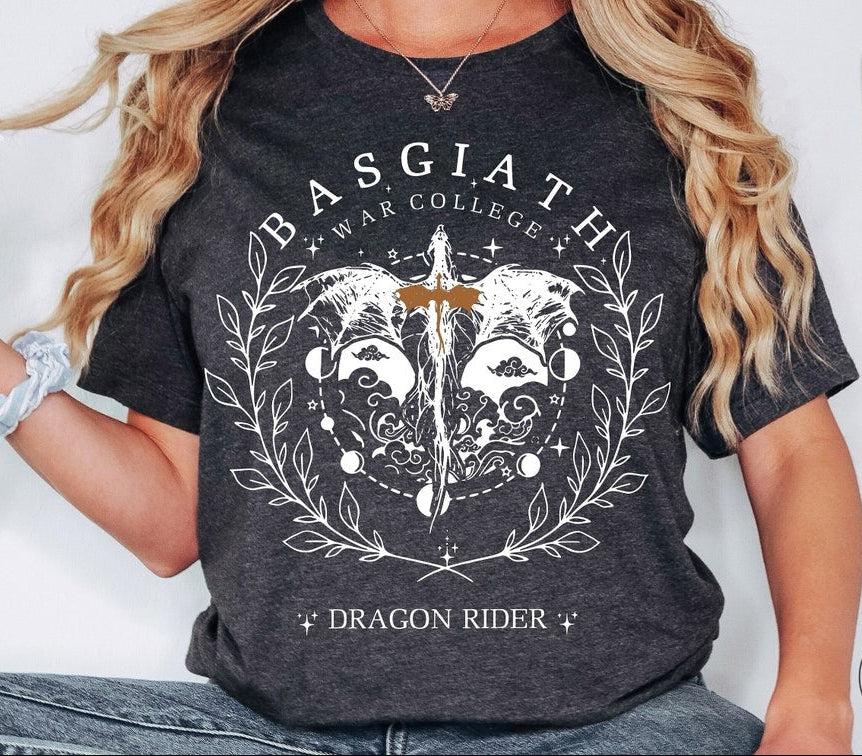 Basgiath War College  Comfort Colors Shirt, Dragon Rider Shirt, Fantasy Bookish Shirt. CFVLR04