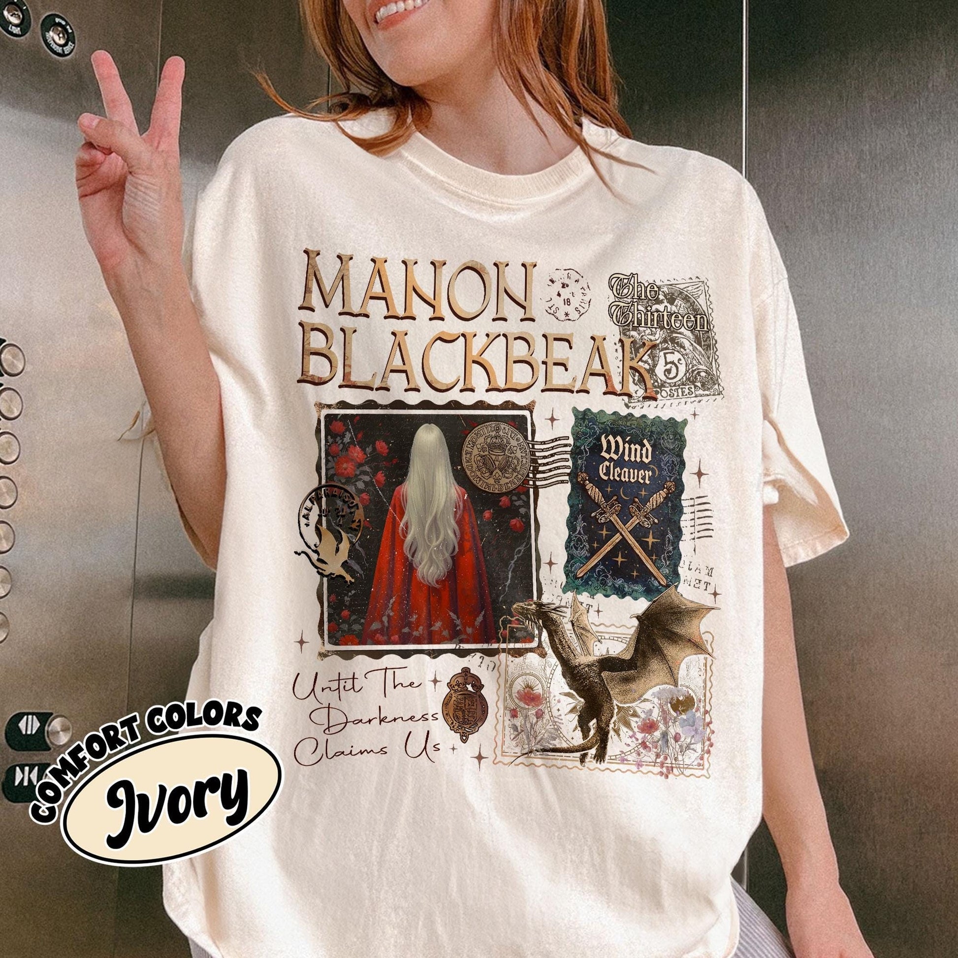Manon Blackbeak Throne of Glass Comfort Colors Shirt, The Thirteen Shirts, From Now Until The Darkness Claims Us, SJM ACOTAR Crescent City CFVLR76