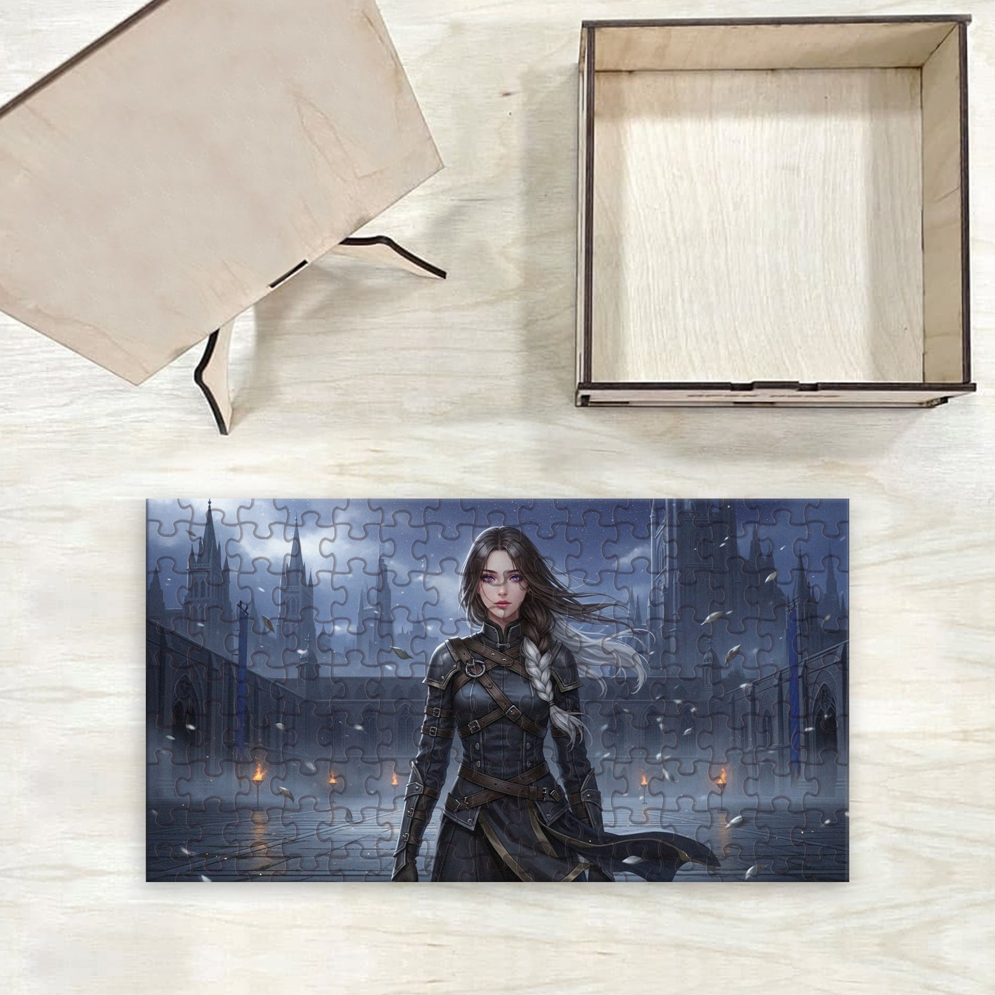 Fourth Wing Puzzle Violet Sorrengail, Basgiath War College Fantasy Wooden Jigsaw Puzzle Bookish Gift PVLR07