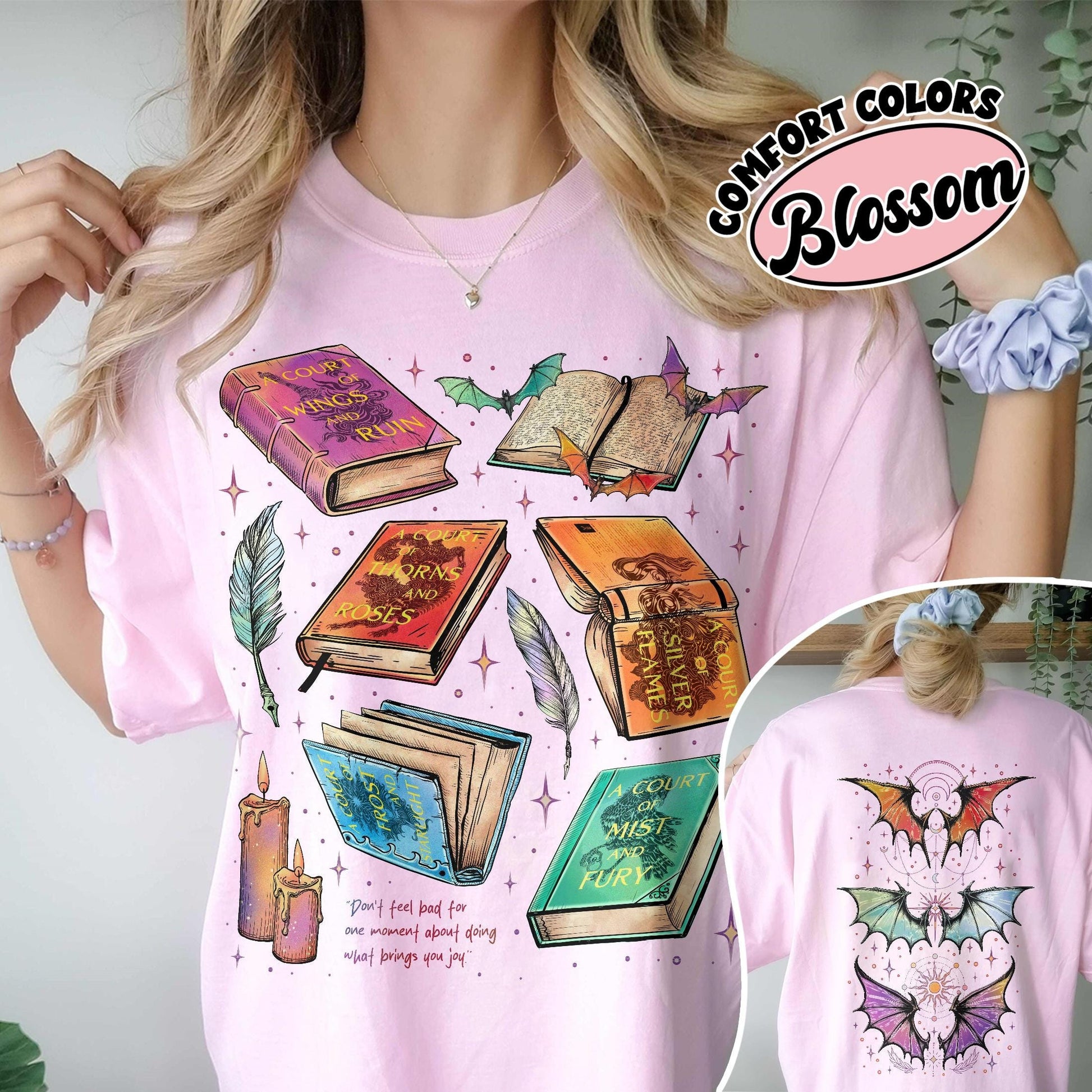 Fan Of ACOTAR Series Two Sided Comfort Colors Shirt, The Bat Boys Shirt, Velaris Book Lover T Shirt, SJM Inspired Tee, Gift For Bookish CFVLR59
