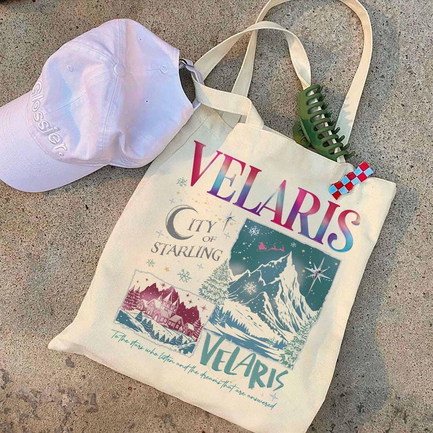 Velaris City Starlight Tote Bag, Velaris City Bag, Bookish Gift, Acotar Book Club,Booked for Christmas Acotar,Velaris the Night Court Acotar TBVLR05