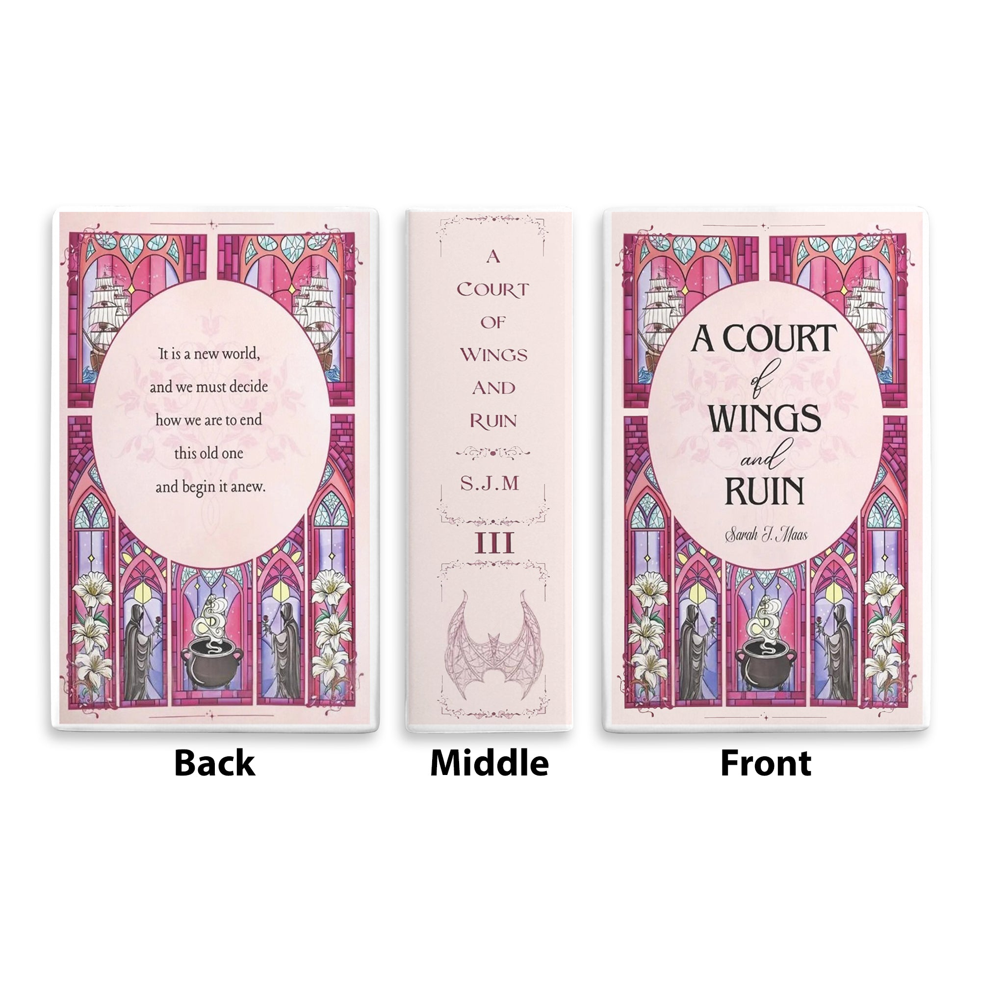 A Court of Wings and Ruin Book Vase, Ceramic Fantasy Vase, ACOTAR Book Decor, Book Lover Gift, Bookish Shelf Aesthetic CVVLR36