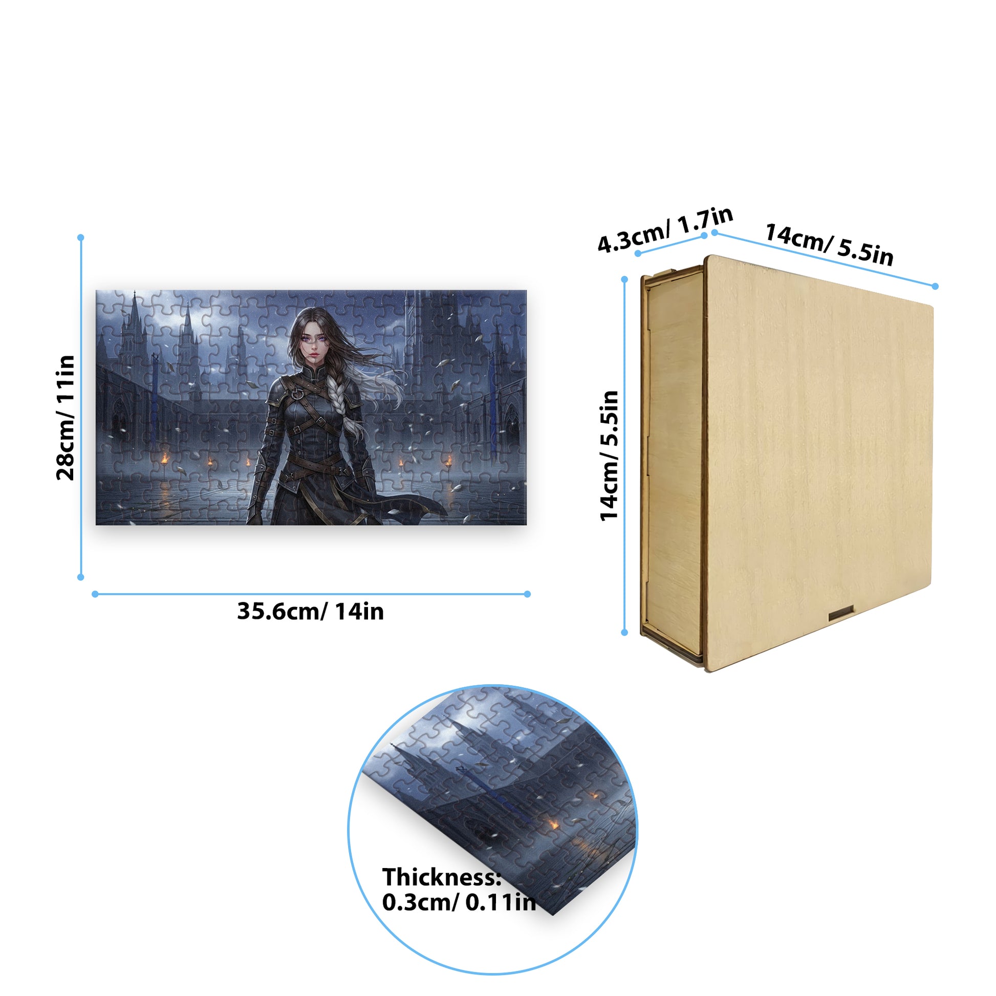 Fourth Wing Puzzle Violet Sorrengail, Basgiath War College Fantasy Wooden Jigsaw Puzzle Bookish Gift PVLR07