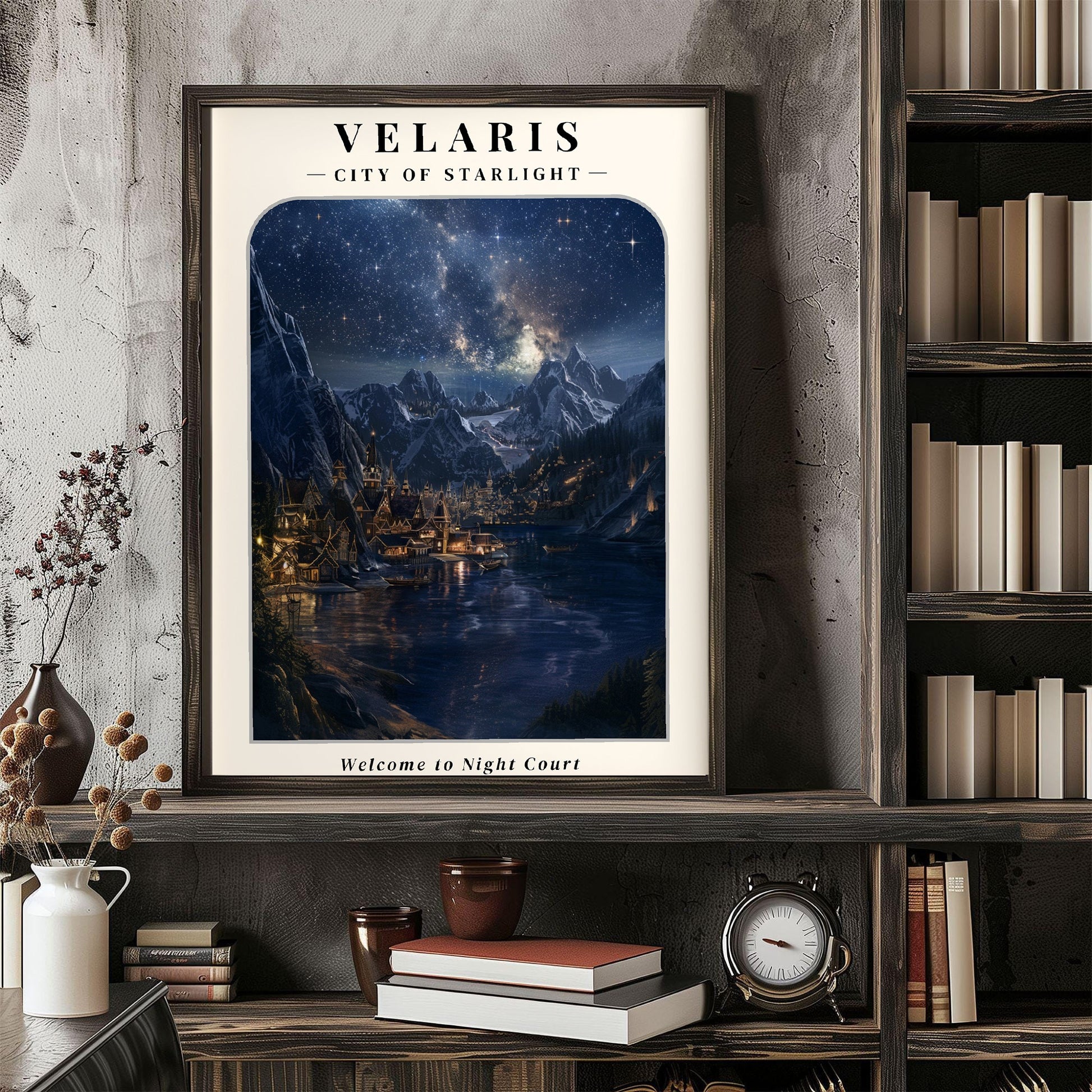 Velaris Digital Art Poster, Night Court, ACOTAR Poster, Velaris Poster, A Court of Thorns and Roses Art, Velaris Digital Print VLRP27