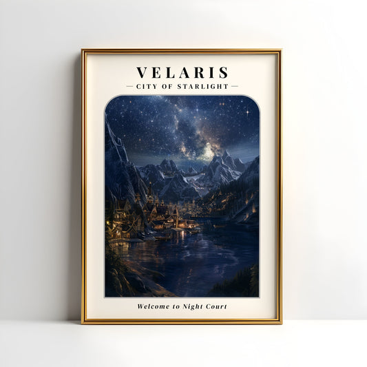 Velaris Digital Art Poster, Night Court, ACOTAR Poster, Velaris Poster, A Court of Thorns and Roses Art, Velaris Digital Print VLRP27