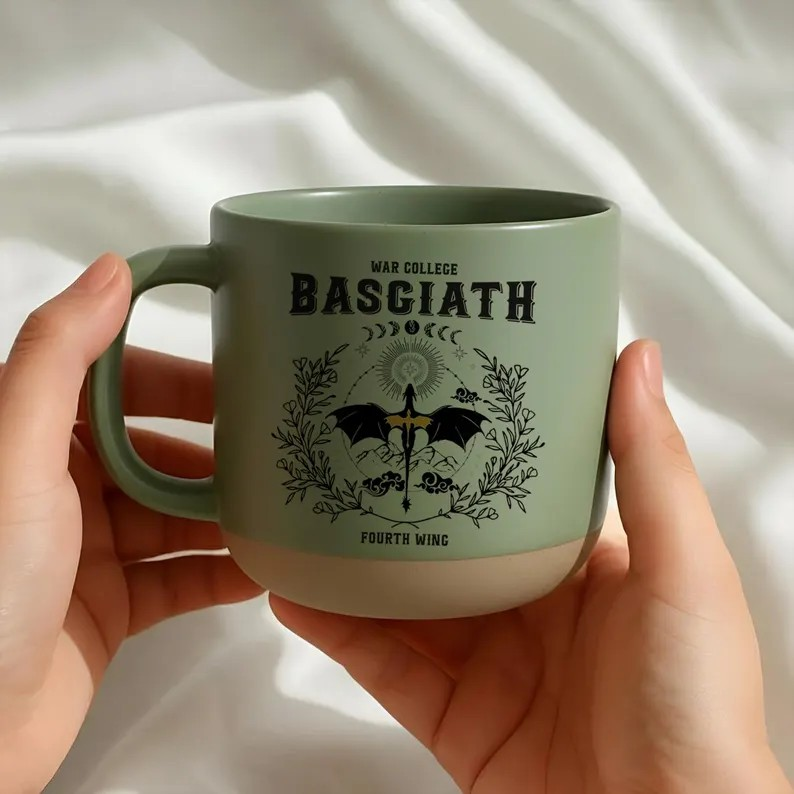 Xaden Riorson Dragon Coffee Cup, Basgiath Fourth Wing Mug, Empyrean Series BookTok Mug, Fantasy Book Lover Gift, Bookish Pottery Mug