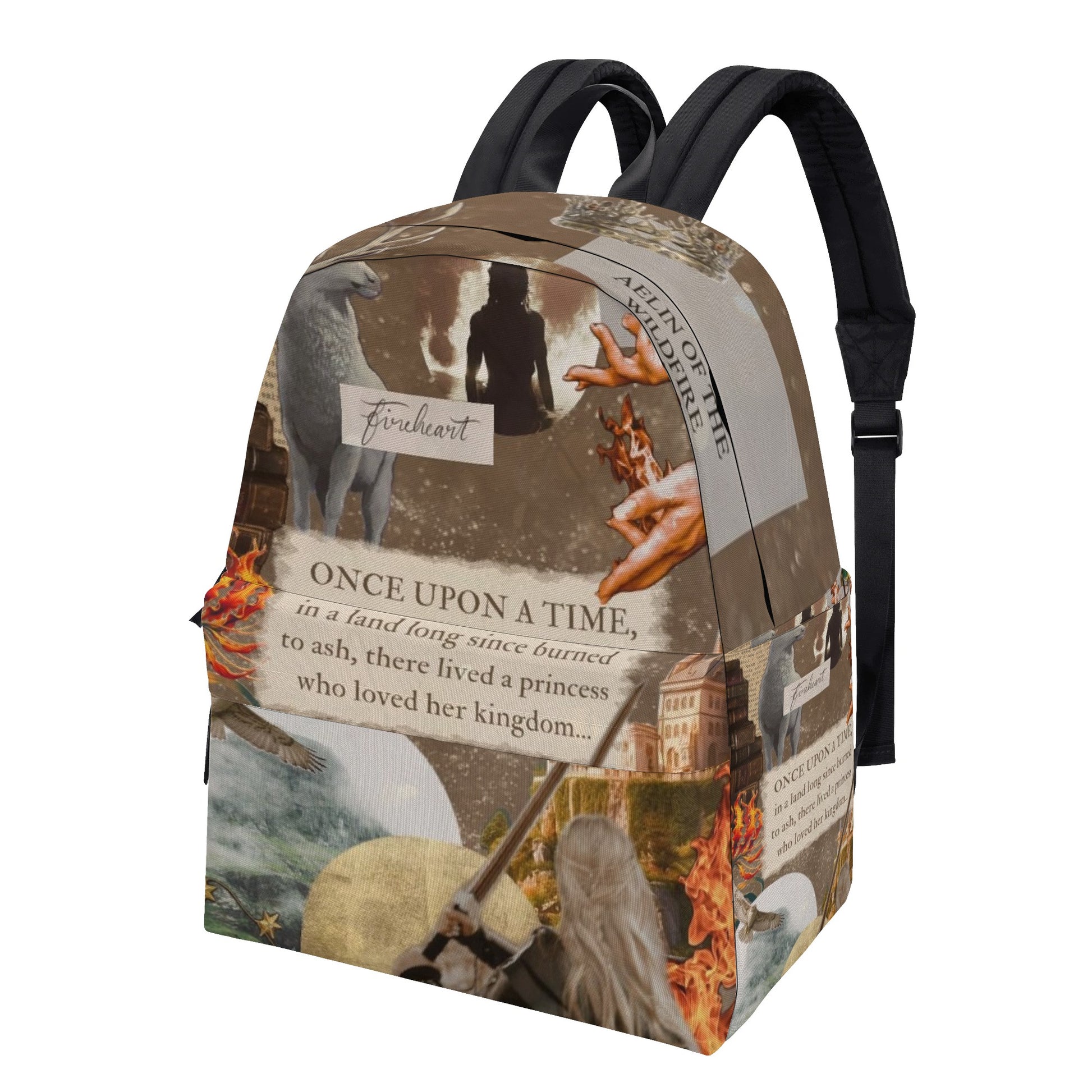 Throne of Glass Backpack – Once Upon a Time Aelin Quote – Fireheart Fantasy Bag for Sarah J Maas Fans BPVLR07