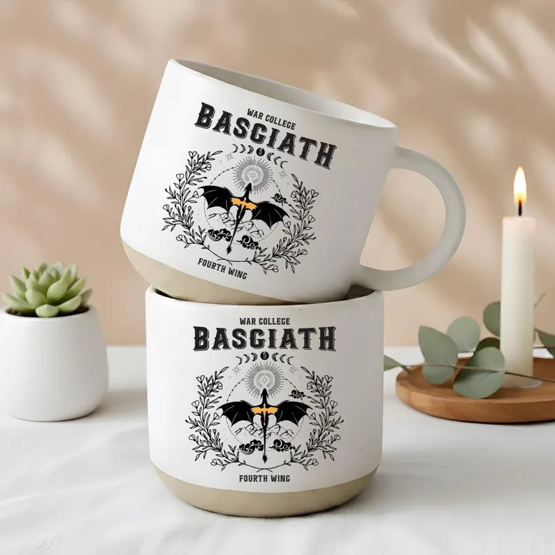 Xaden Riorson Dragon Coffee Cup, Basgiath Fourth Wing Mug, Empyrean Series BookTok Mug, Fantasy Book Lover Gift, Bookish Pottery Mug