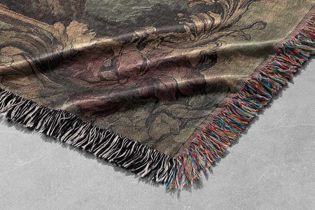 Fantasy Dragon Throw Blanket, Tairn Fourth Wing Inspired with Raging Dragon, Magical Creature Home Decor BKVLR07