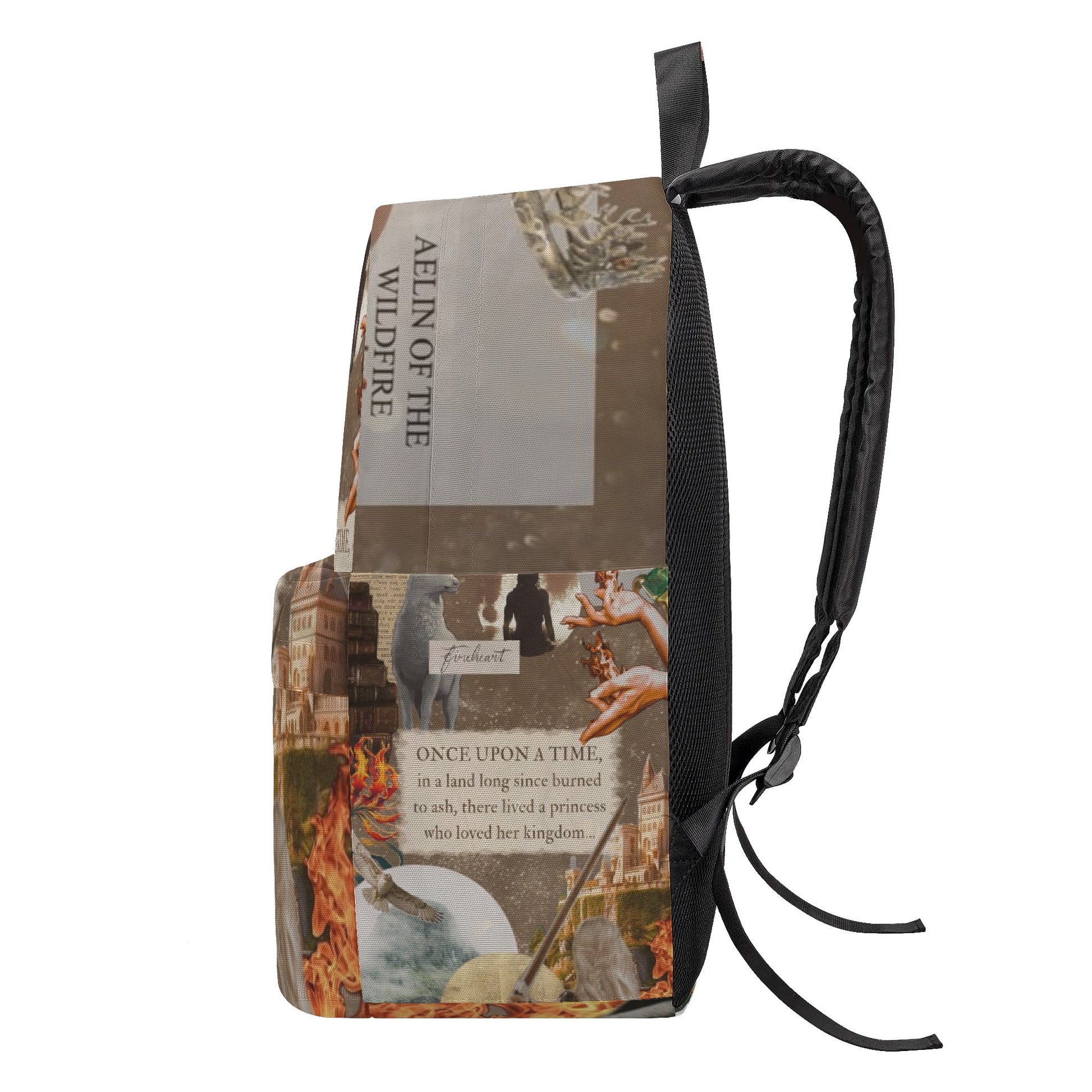 Throne of Glass Backpack – Once Upon a Time Aelin Quote – Fireheart Fantasy Bag for Sarah J Maas Fans BPVLR07