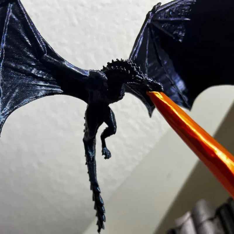 Fly-By Fire Breathing Dragon Bookshelf Decor, Fantasy Display for Dragon Lovers, Dragon Book Shelf Decor, Book Dragon, Summer