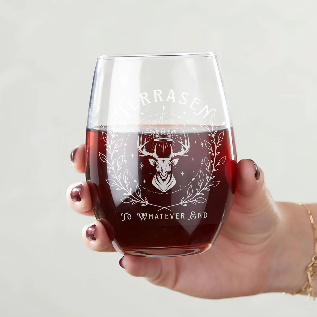 Terrasen Wine Glass, To Whatever End Beer Glass, Fantasy Bookish Glass Cup, Reader Gift For Book Lovers BGVLR05