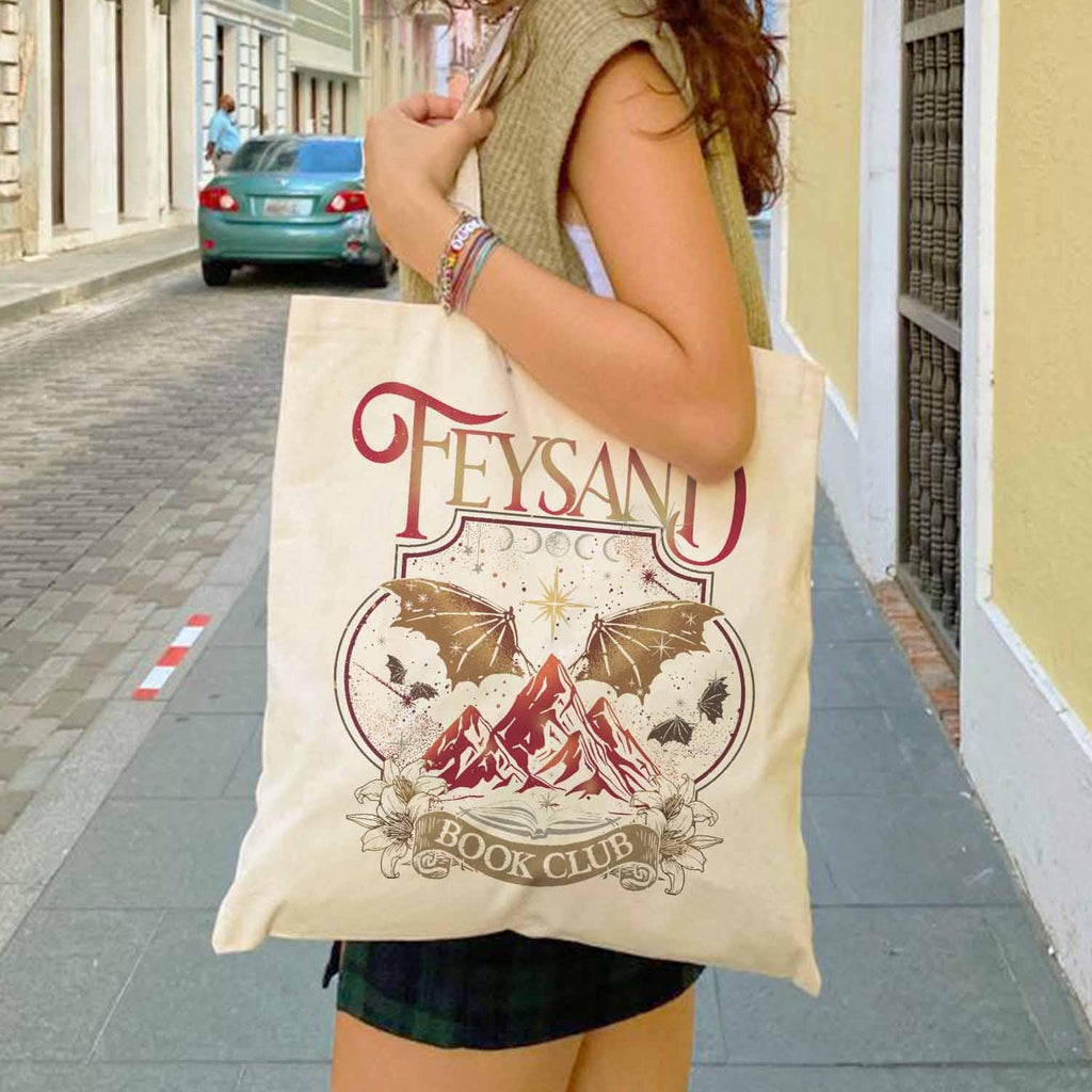 Rhys And Feyre Acotar Book Club Tote Bag, Sjm, Velaris City Of Starlight Acotar Tote Bag, The Night Court, Court Of Dreams TBVLR06