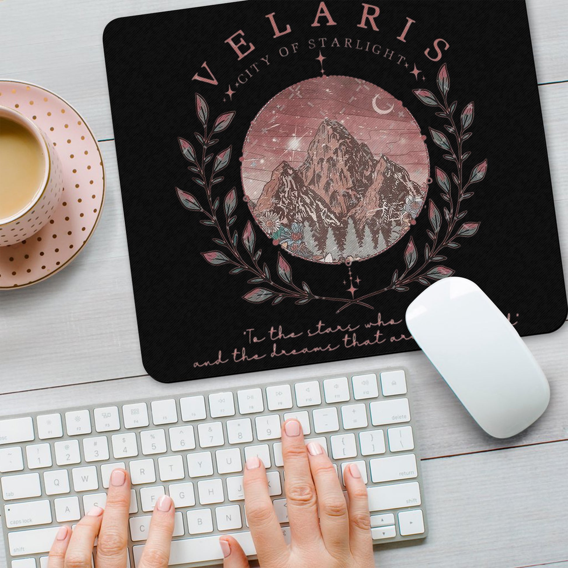 Velaris Desk Mat, ACOTAR City of Starlight Mouse Pad, A Court of Thorns and Roses Fantasy Desk Pad DMVLR06