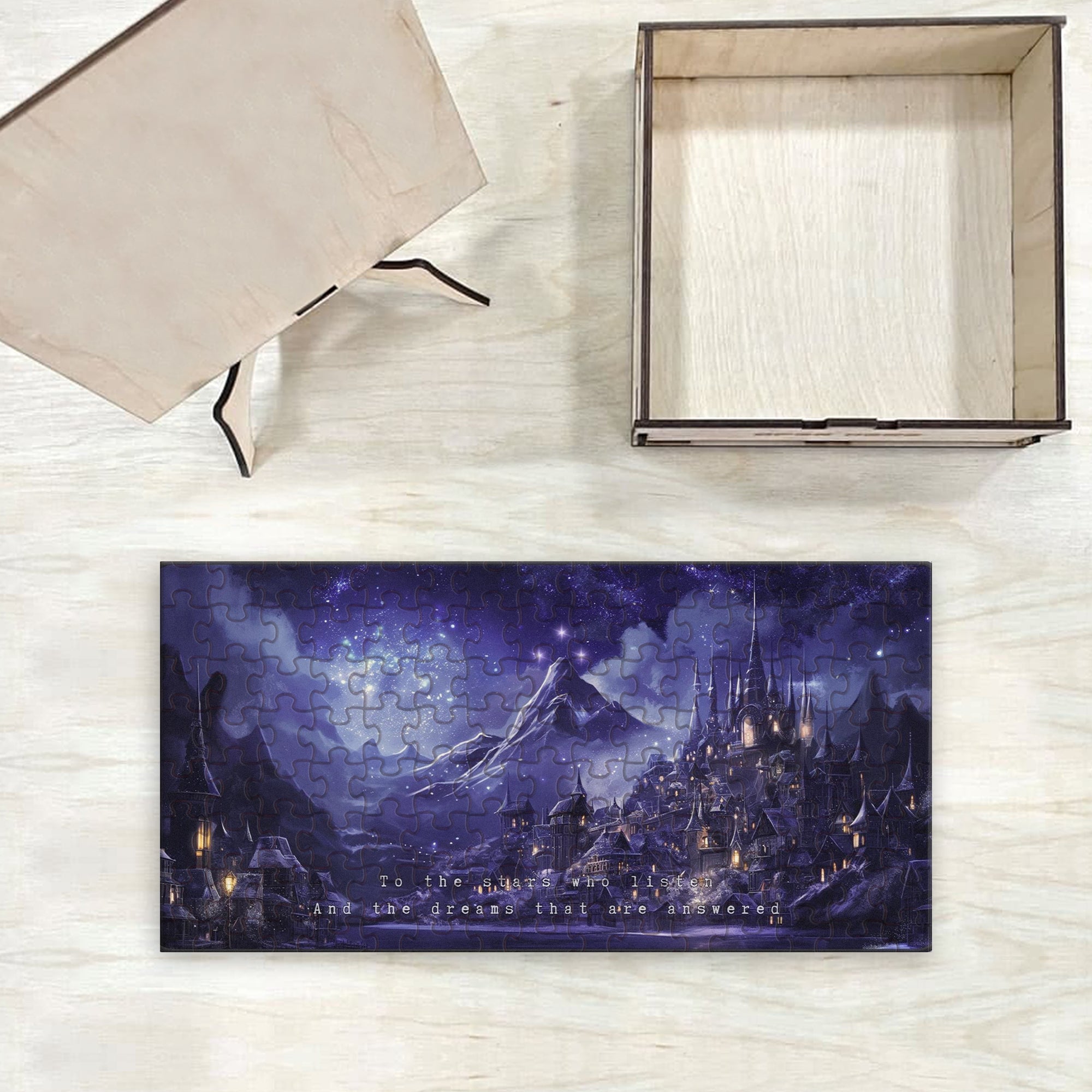 Velaris Puzzle ACOTAR City of Starlight, To the Stars Who Listen Quote, Fantasy Wooden Jigsaw Bookish Gift PVLR08