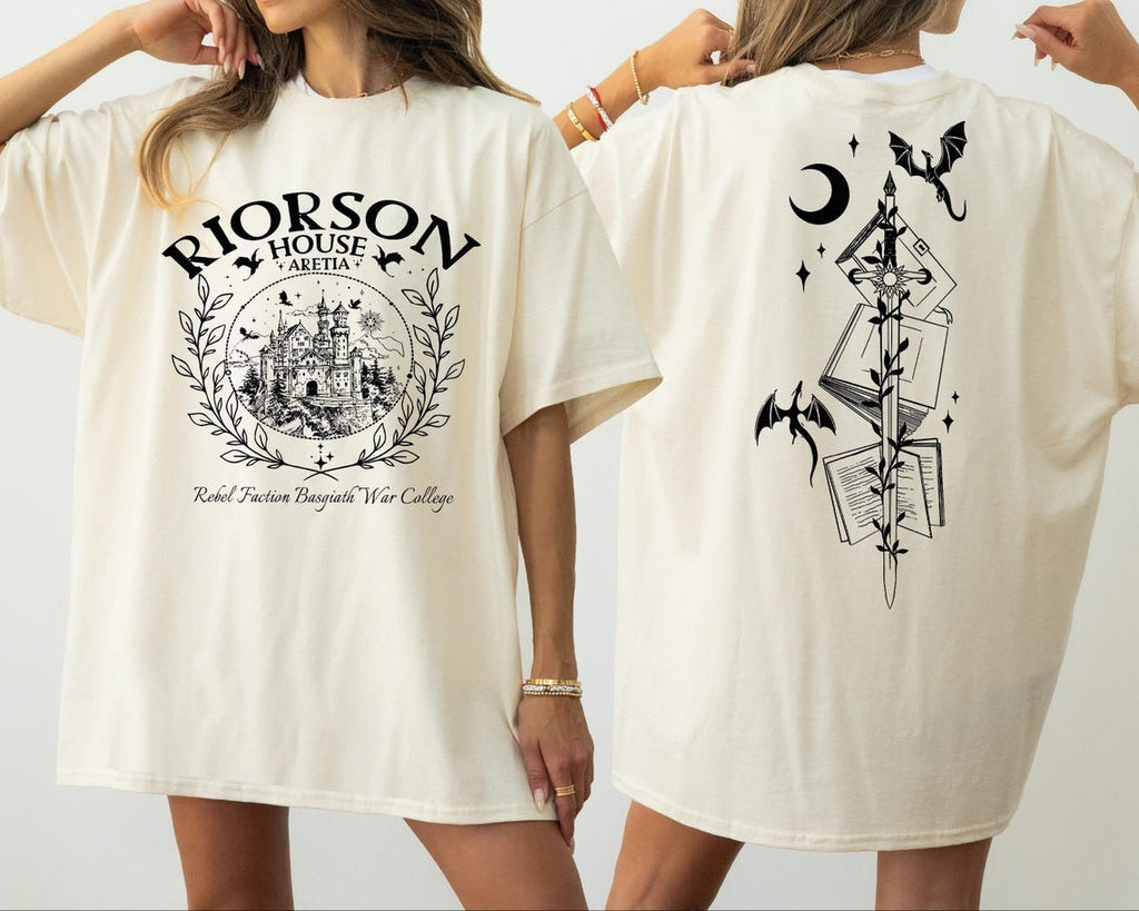 Riorson House Comfort Colors Shirt, Fourth Wing Shirt, Dragon Rider Shirt. CFVLR06
